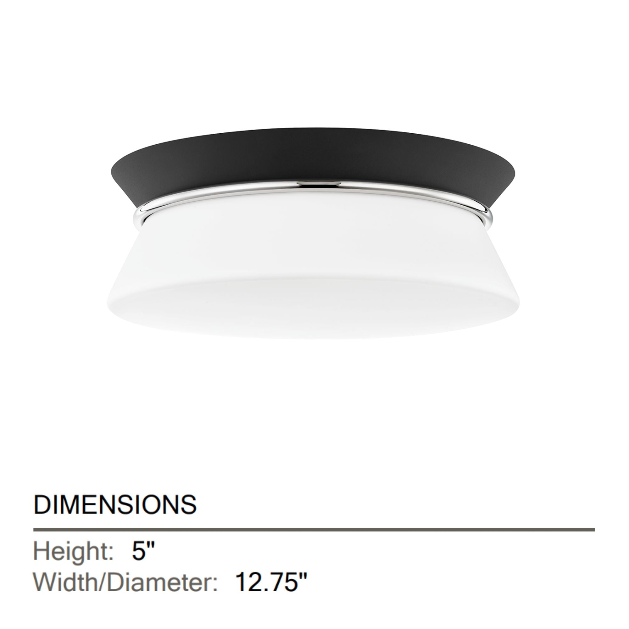 Mitzi - Cath 24" 2-Light Flush Mount, Polished Nickel/Black Finish | Bees Lighting