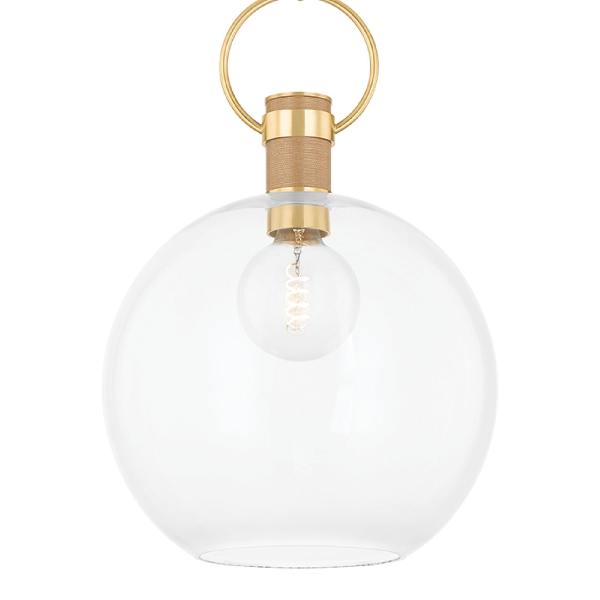 Catrine 23" Pendant, Aged Brass Finish