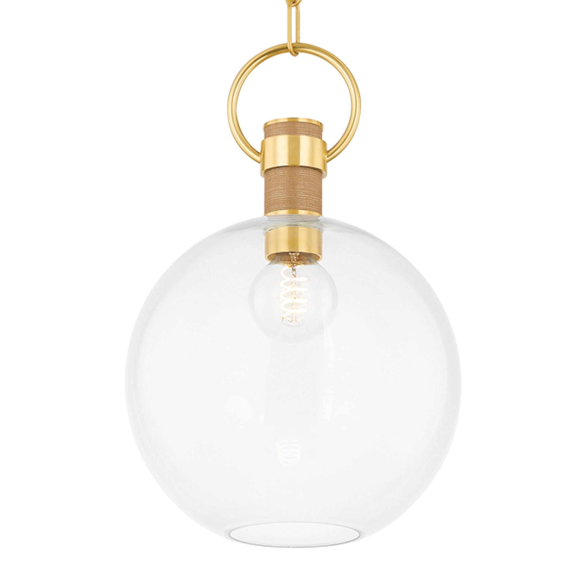 Catrine 18" Pendant, Aged Brass Finish