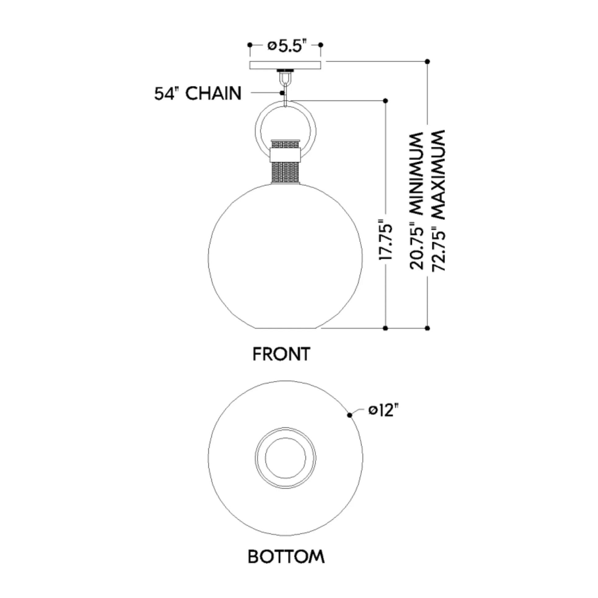 Mitzi - Catrine 18" Pendant, Aged Brass Finish | Bees Lighting