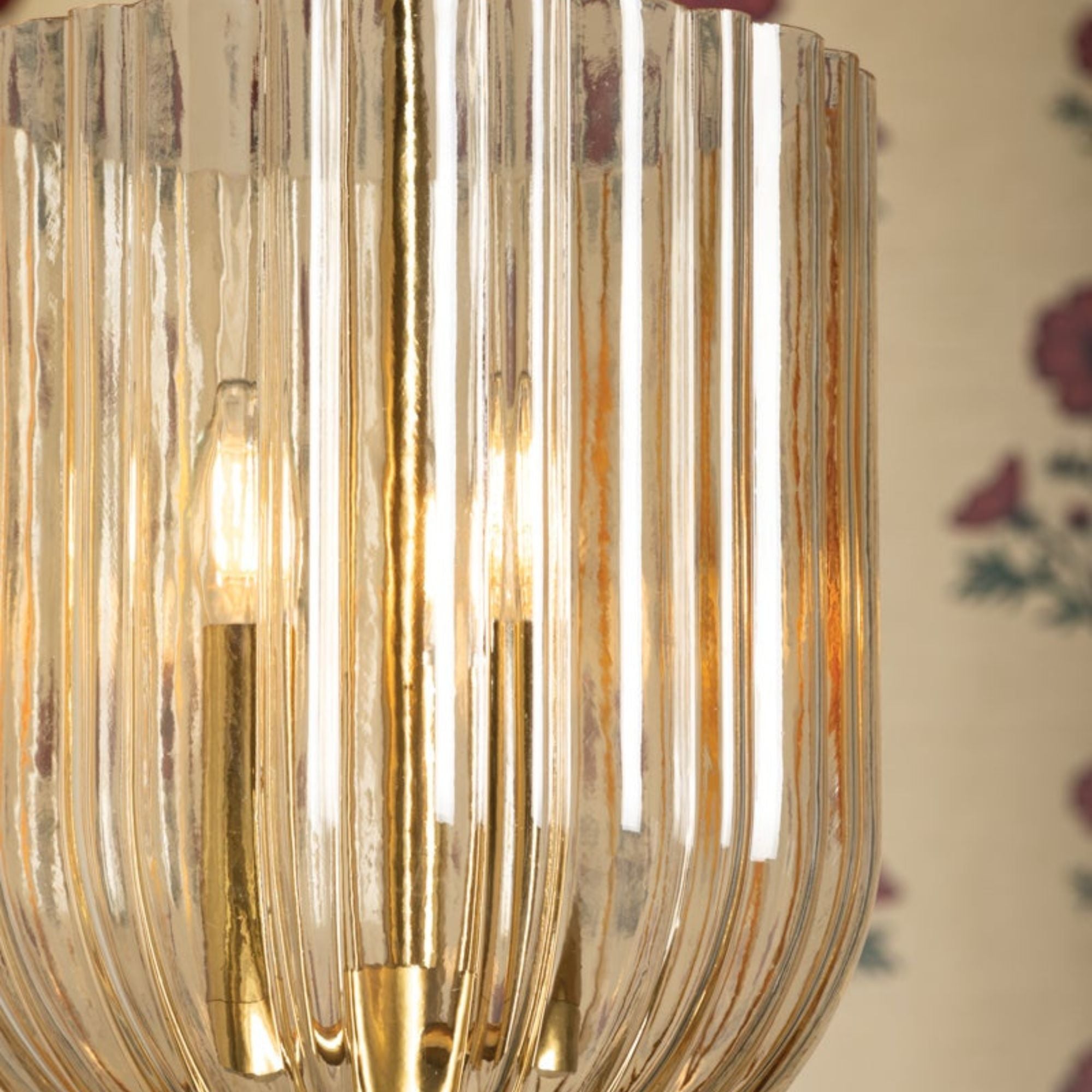 Cece 50" 3-Light Hangining Lantern, Aged Brass Finish