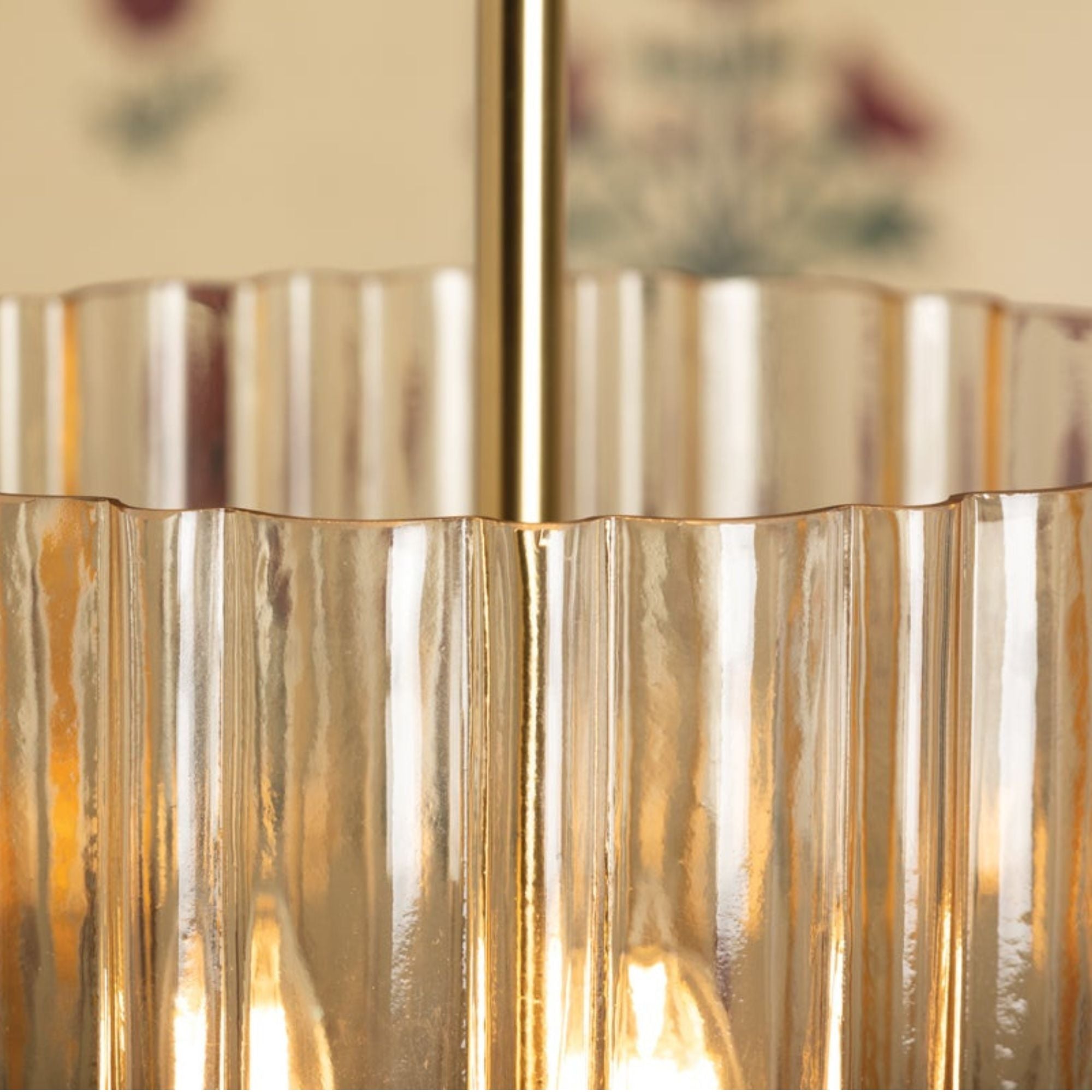 Cece 50" 3-Light Hangining Lantern, Aged Brass Finish