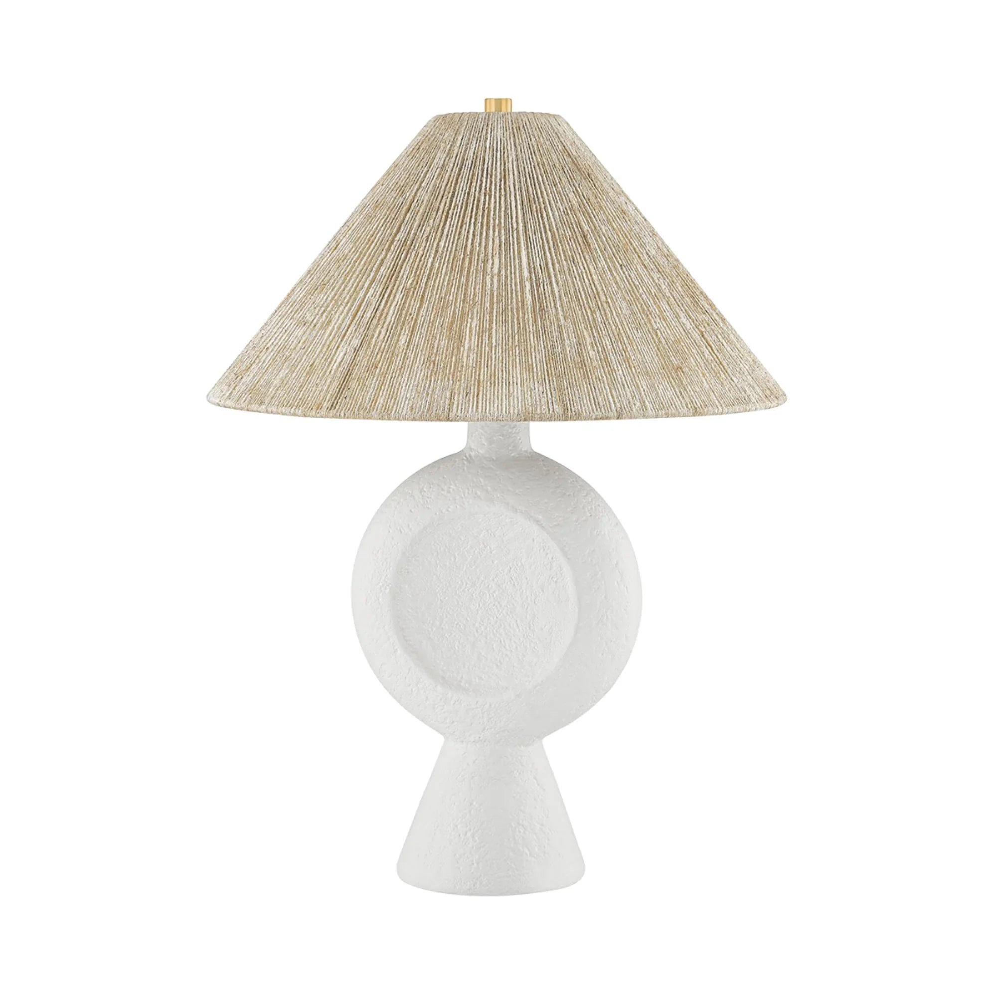 Centella 24" Table Lamp, Aged Brass/White Plaster Finish
