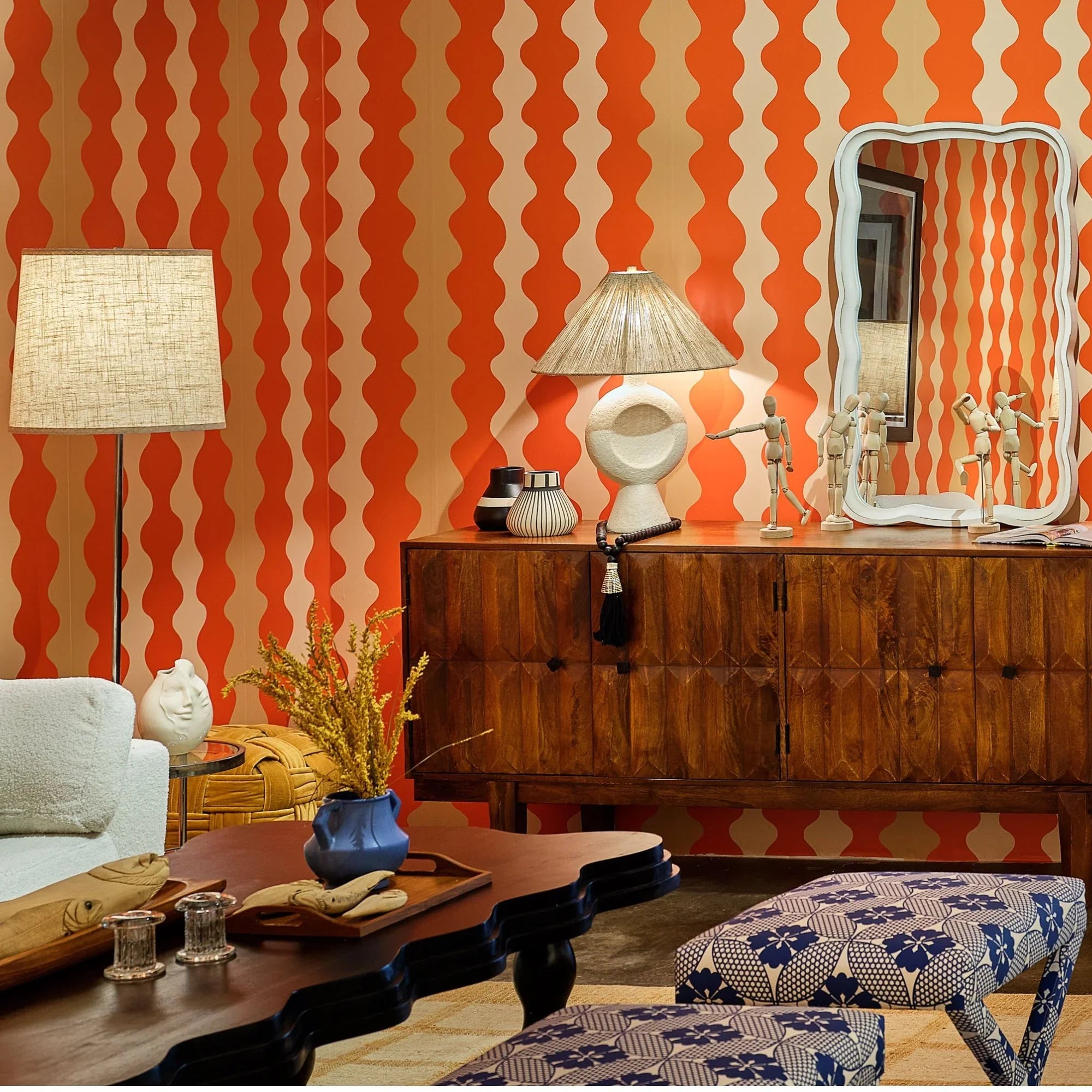 Centella 24" Table Lamp, Aged Brass/White Plaster Finish