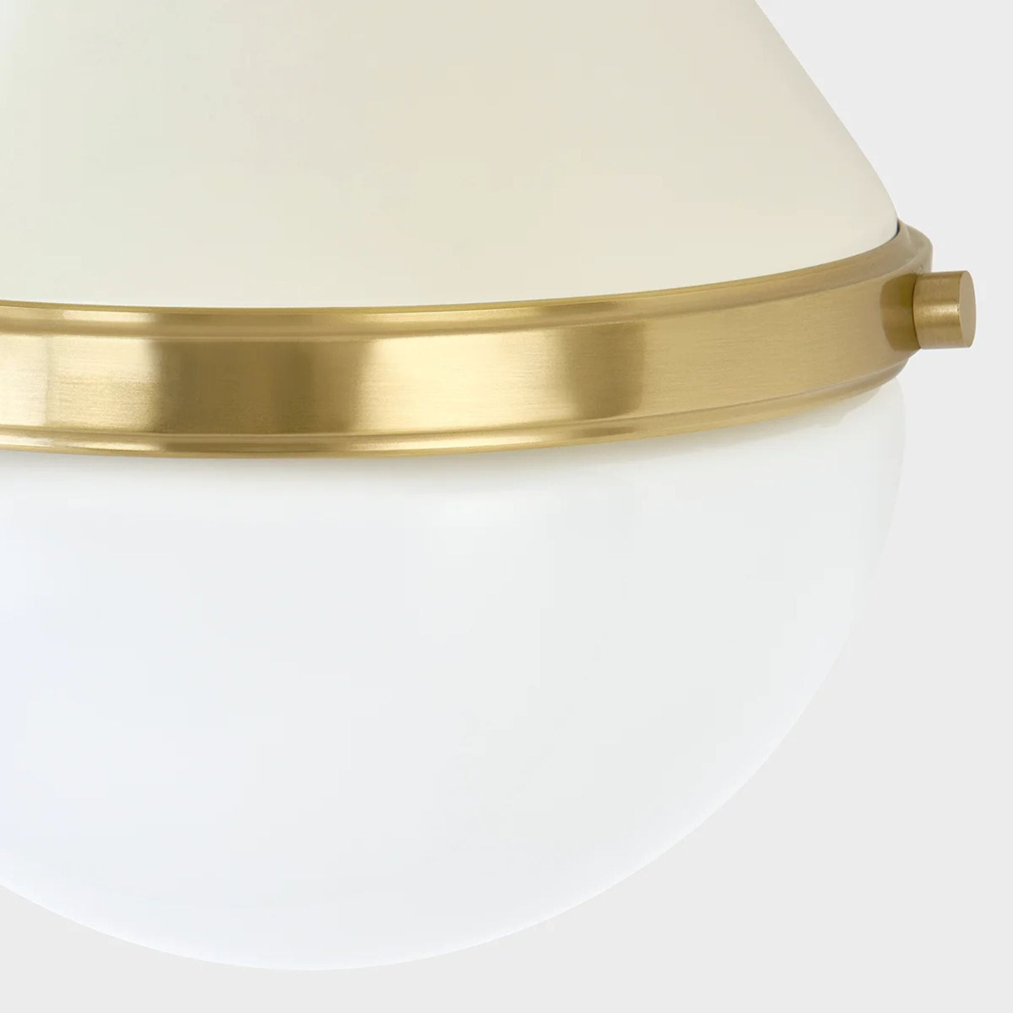Ciara 12" Wall Sconce, Aged Brass/Soft Cream Finish