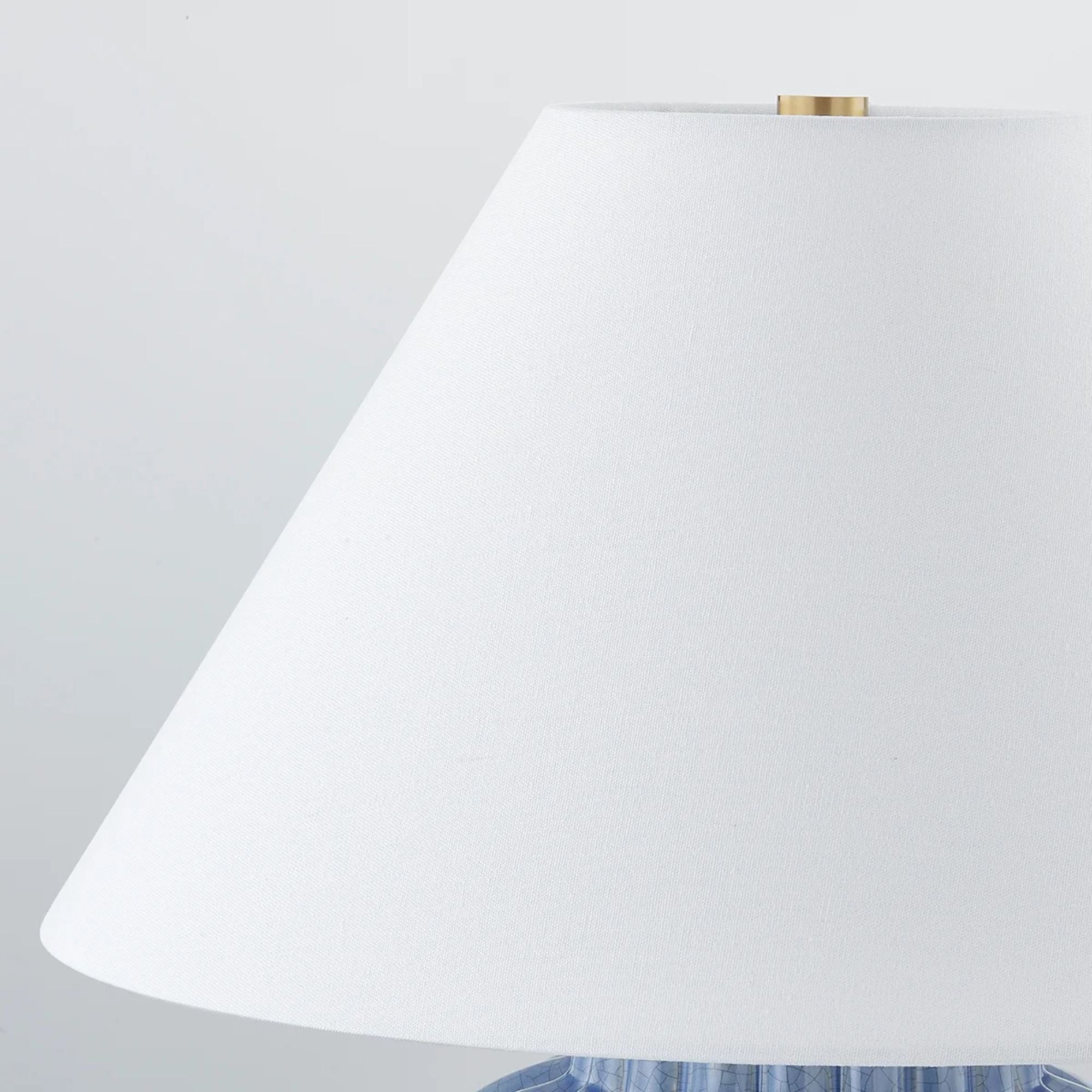 Mitzi - Clarendon 20" Table Lamp, Aged Brass/Ceramic Soft Arctic Blue Finish | Bees Lighting