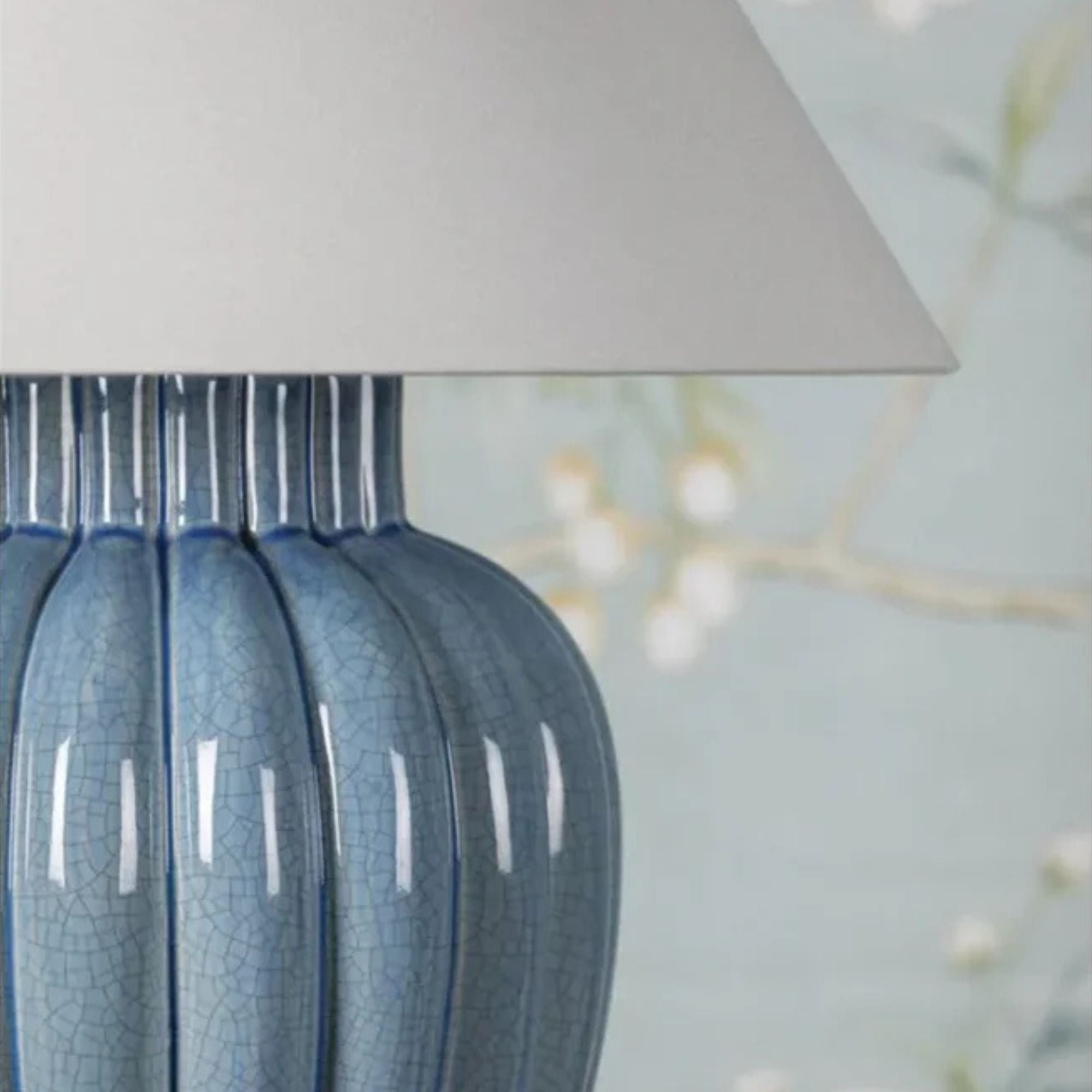 Mitzi - Clarendon 20" Table Lamp, Aged Brass/Ceramic Soft Arctic Blue Finish | Bees Lighting