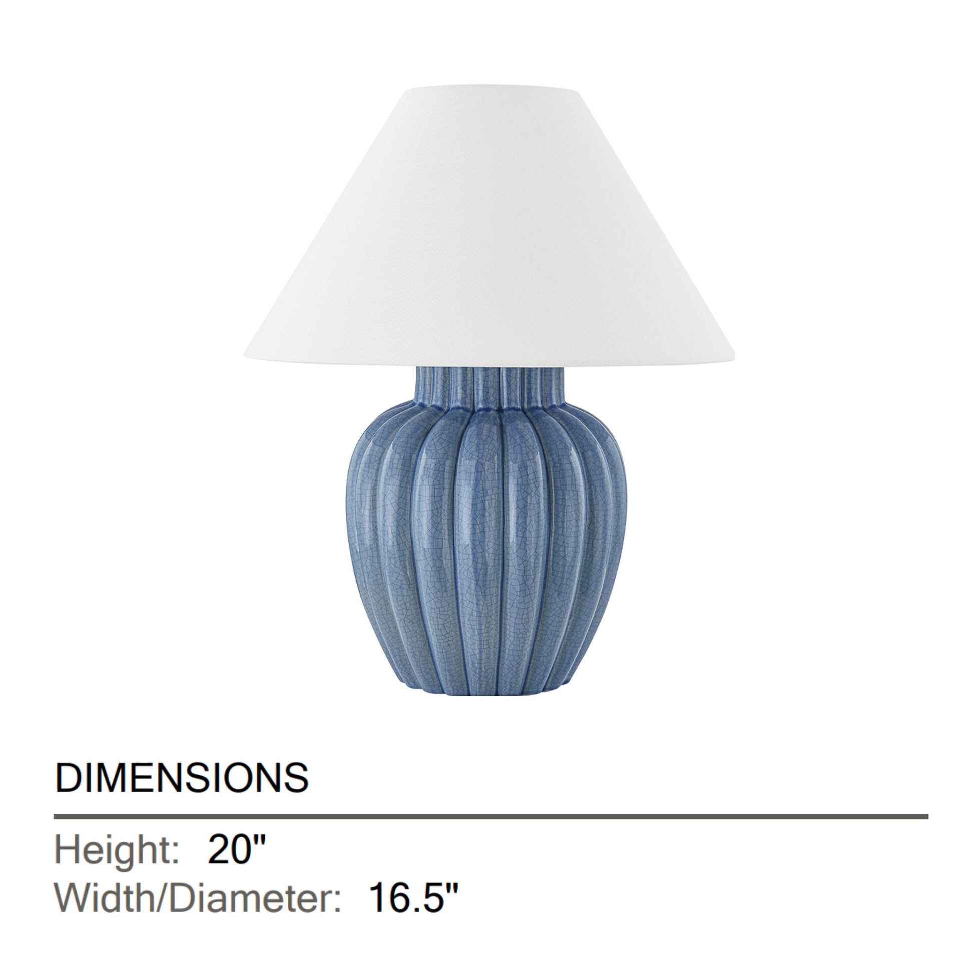 Mitzi - Clarendon 20" Table Lamp, Aged Brass/Ceramic Soft Arctic Blue Finish | Bees Lighting