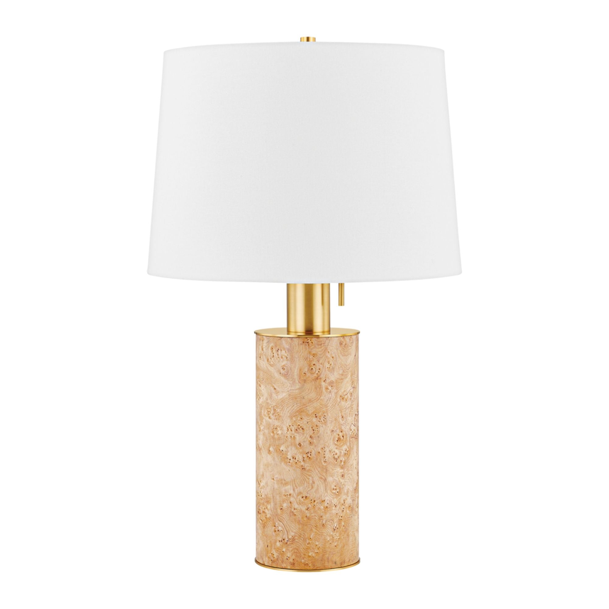 Clarissa 27" Table Lamp, Aged Brass Finish