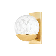 Cleo 10" Wall Sconce, Aged Brass Finish