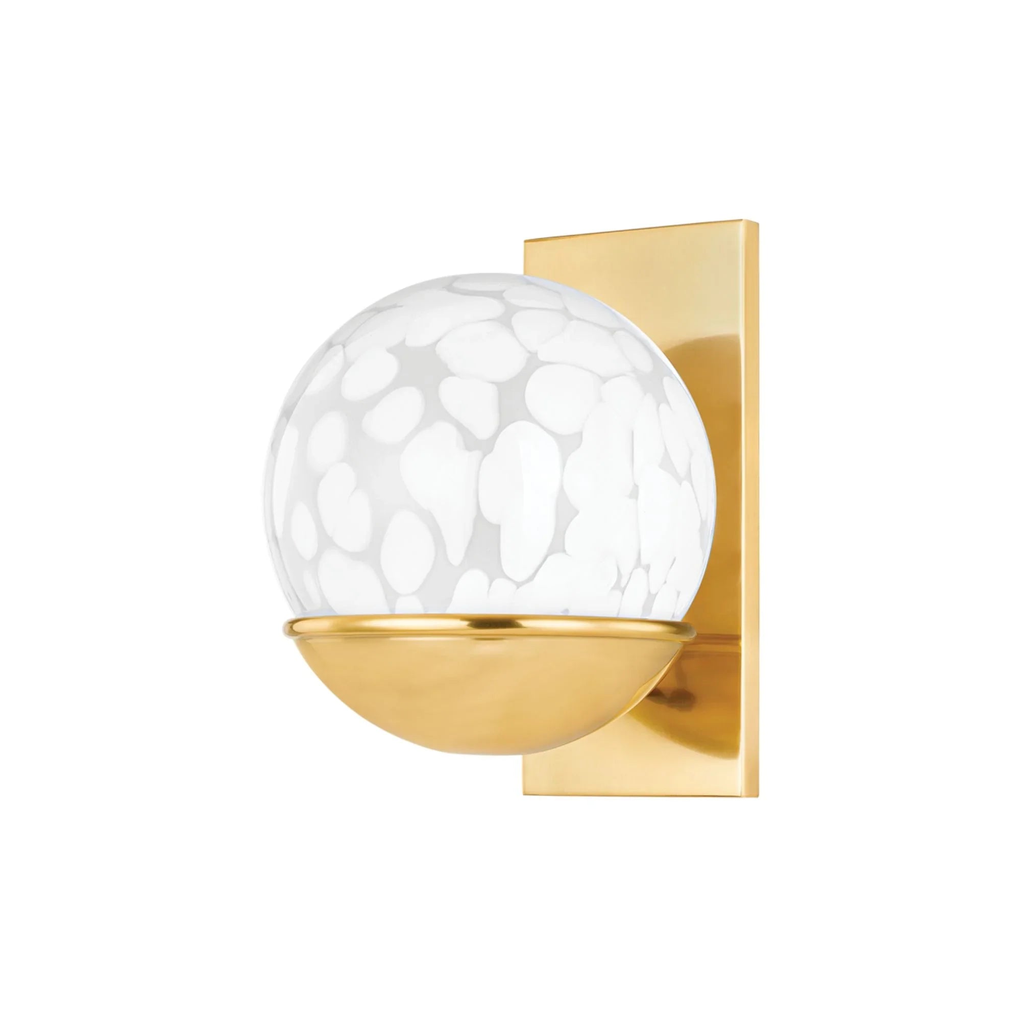 Cleo 10" Wall Sconce, Aged Brass Finish