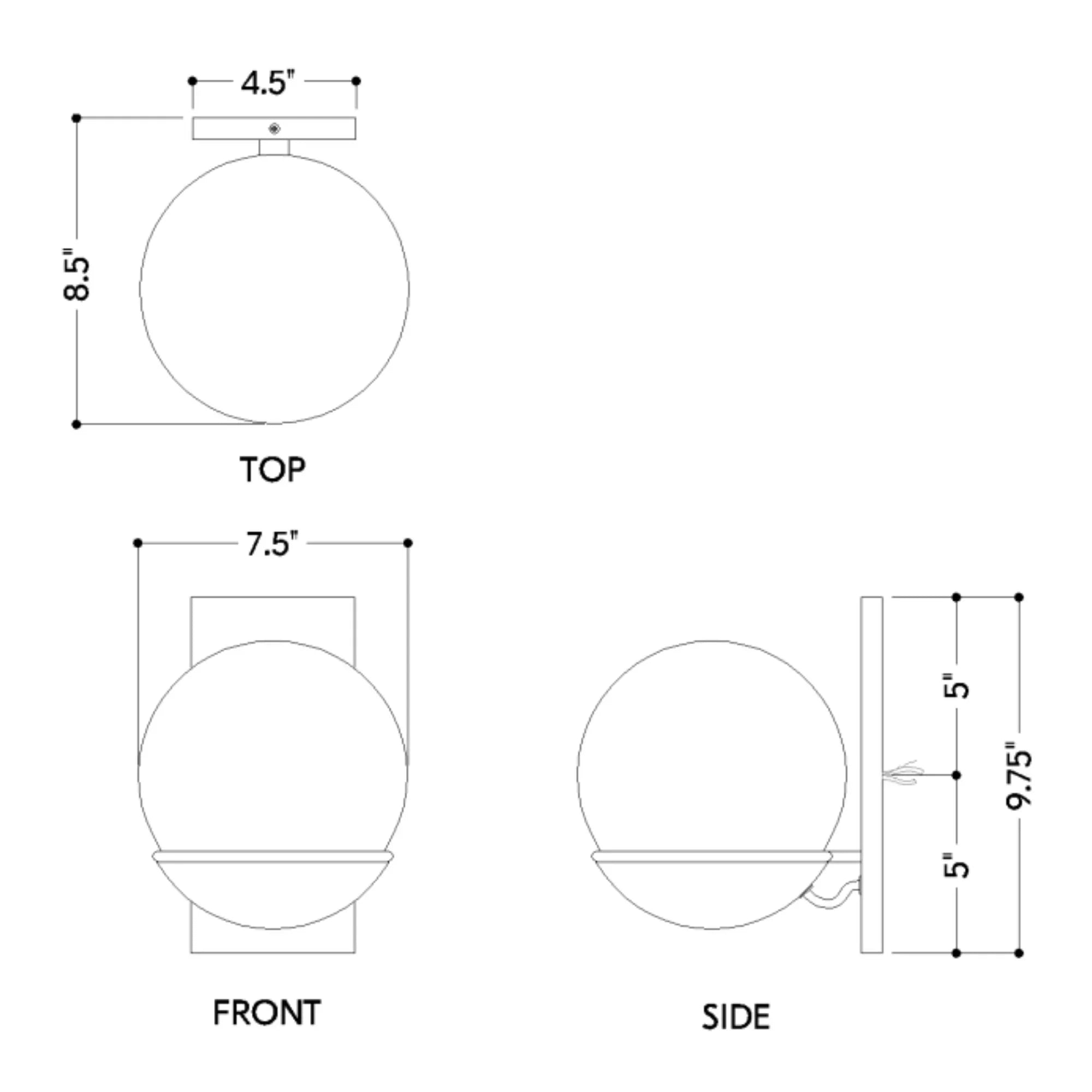 Cleo 10" Wall Sconce, Aged Brass Finish