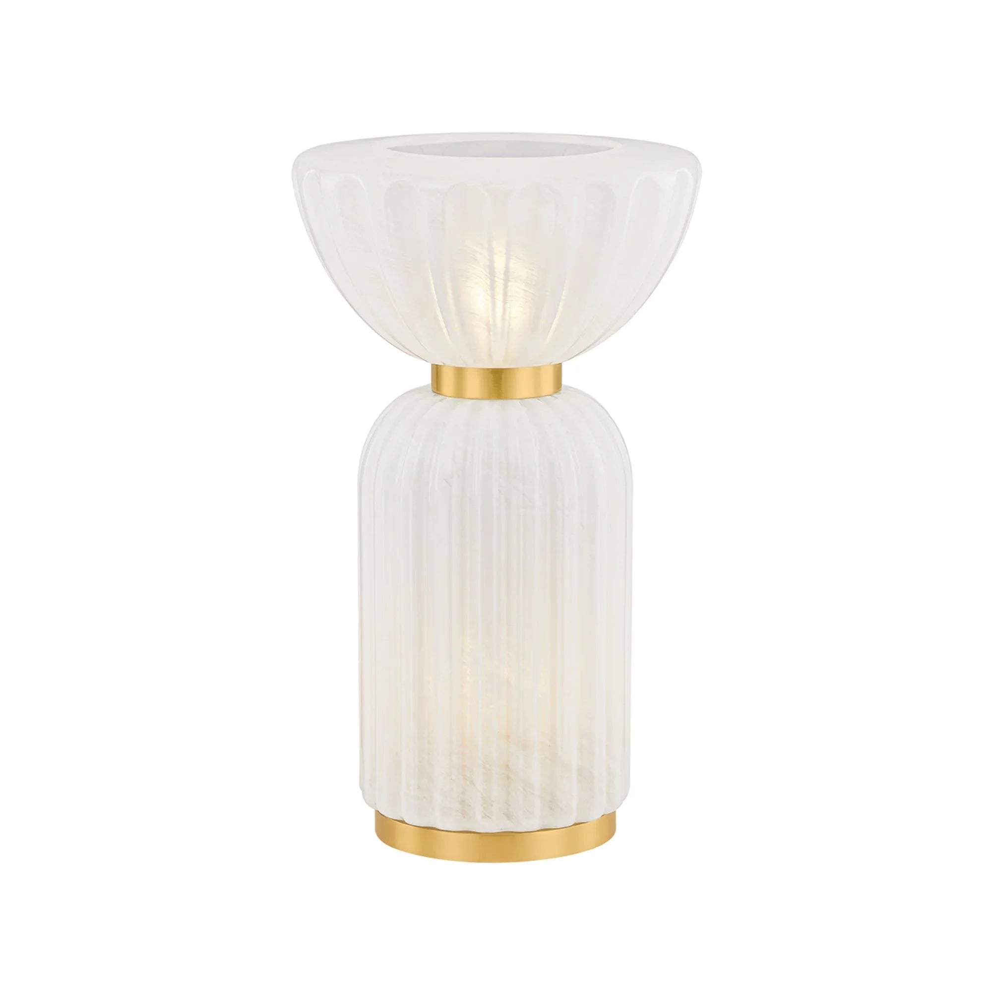 Cordelia 17" 2-Light Table Lamp, Aged Brass Finish