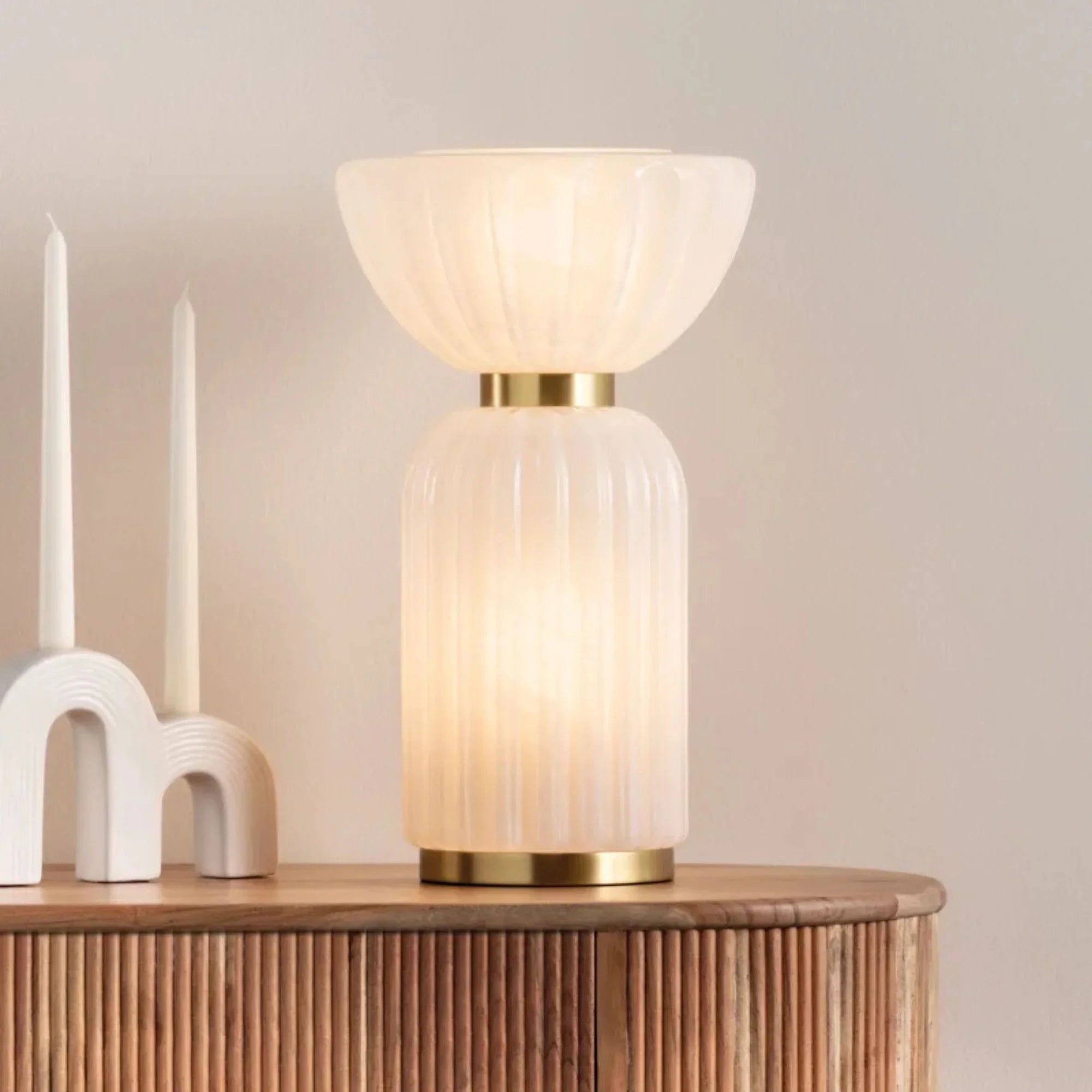 Cordelia 17" 2-Light Table Lamp, Aged Brass Finish