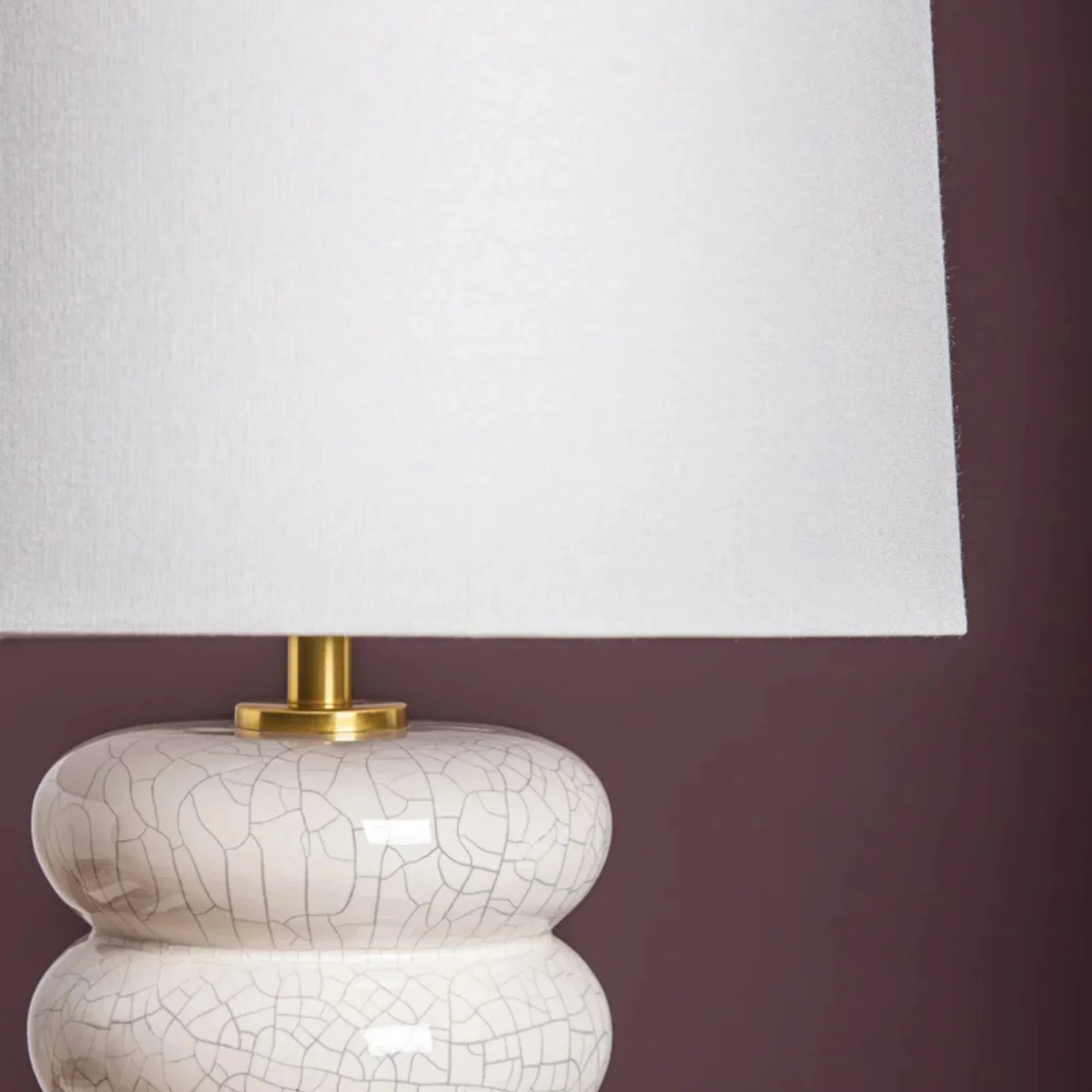 Corinne 23" Table Lamp, Aged Brass/Ceramic Peignoir Crackle Finish