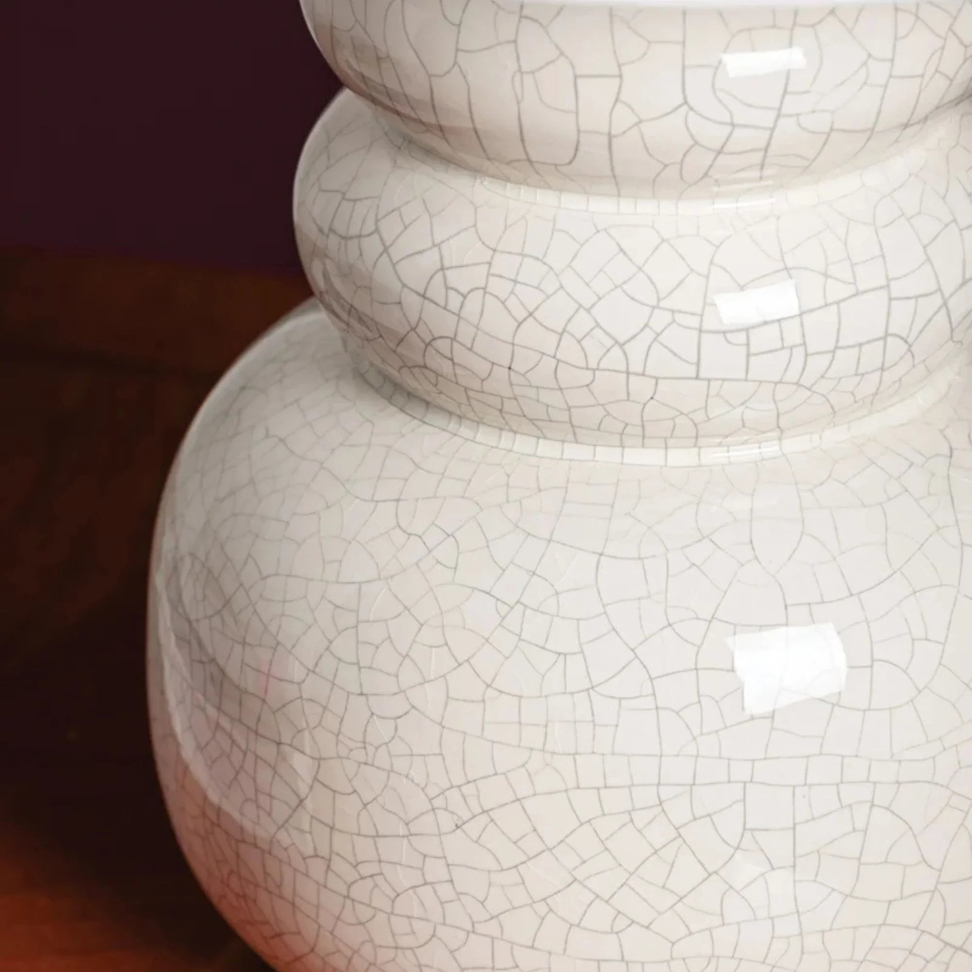 Corinne 23" Table Lamp, Aged Brass/Ceramic Peignoir Crackle Finish