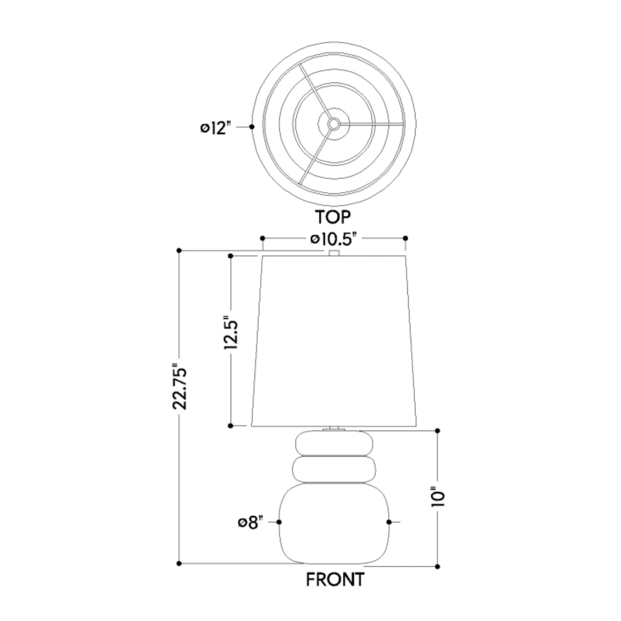 Corinne 23" Table Lamp, Aged Brass/Ceramic Peignoir Crackle Finish
