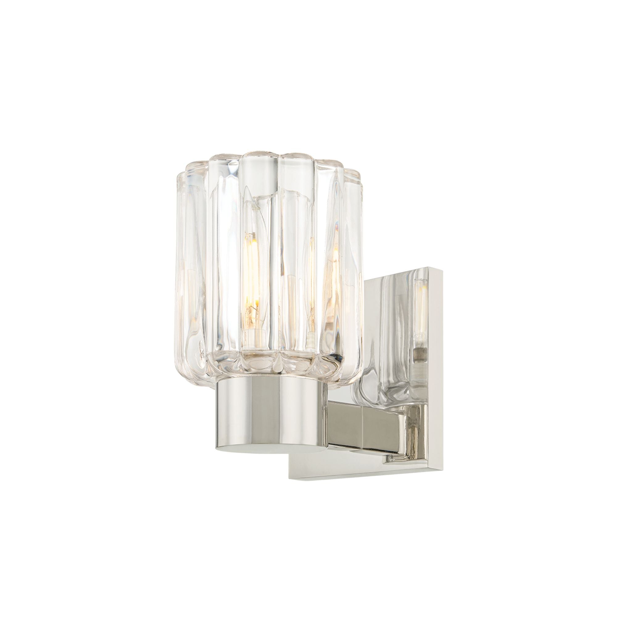 Mitzi Danae 6.25 in. Bathroom Vanity Light, Polished Nickel with Clear Optic Glass