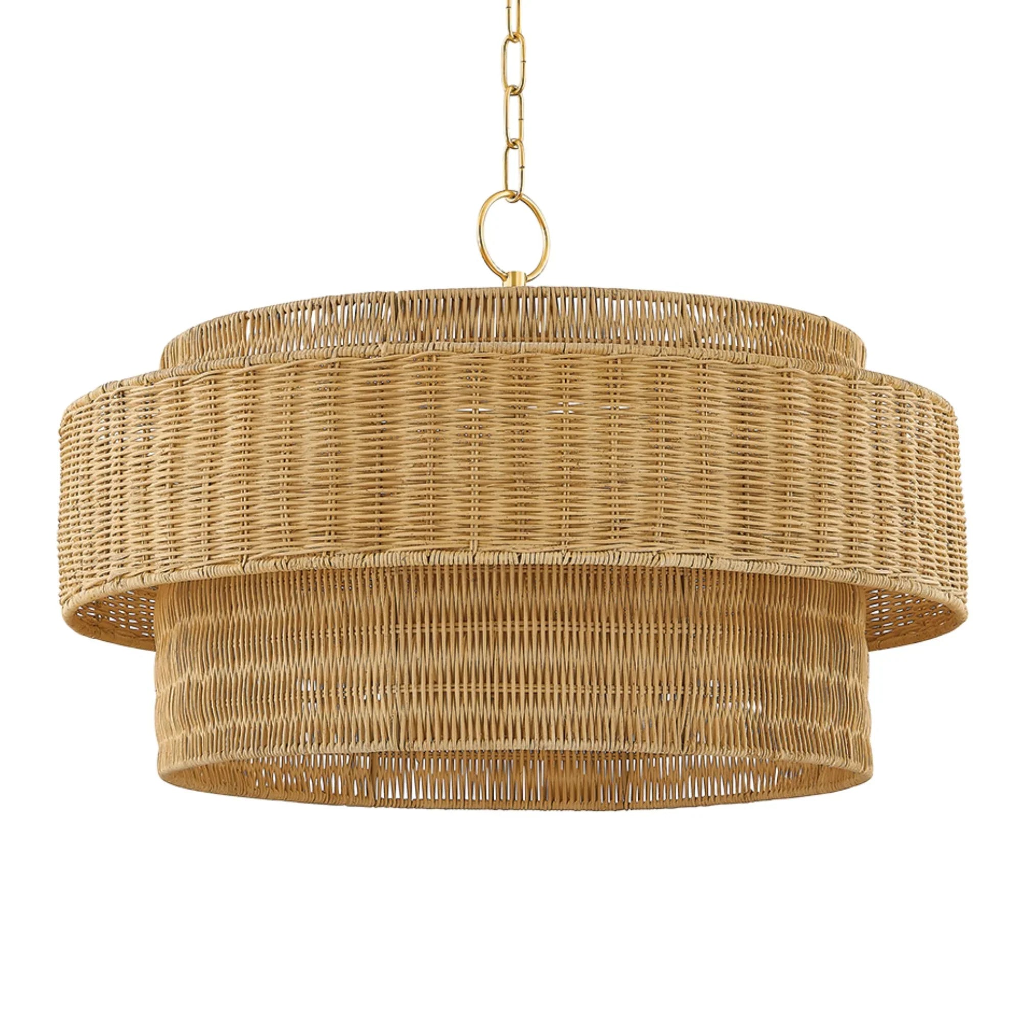 Danica 24" 4-Light Pendant, Aged Brass Finish