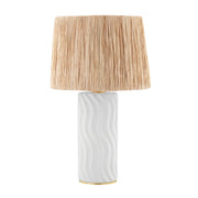 Mitzi - Daniella 23" Table Lamp, Aged Brass/Ceramic Whitewash Finish | Bees Lighting