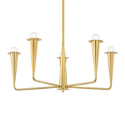 Danna 30" 5-Light Chandelier, Aged Brass Finish