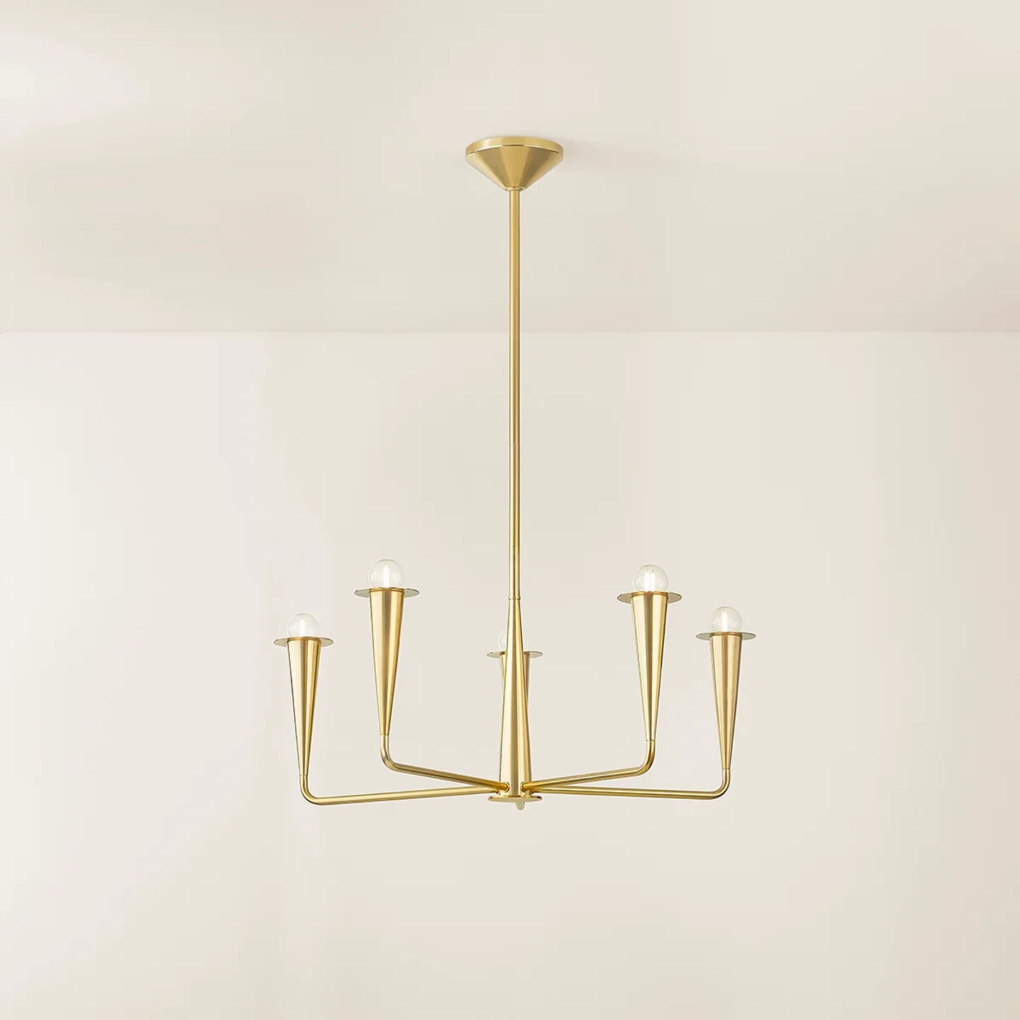 Danna 30" 5-Light Chandelier, Aged Brass Finish