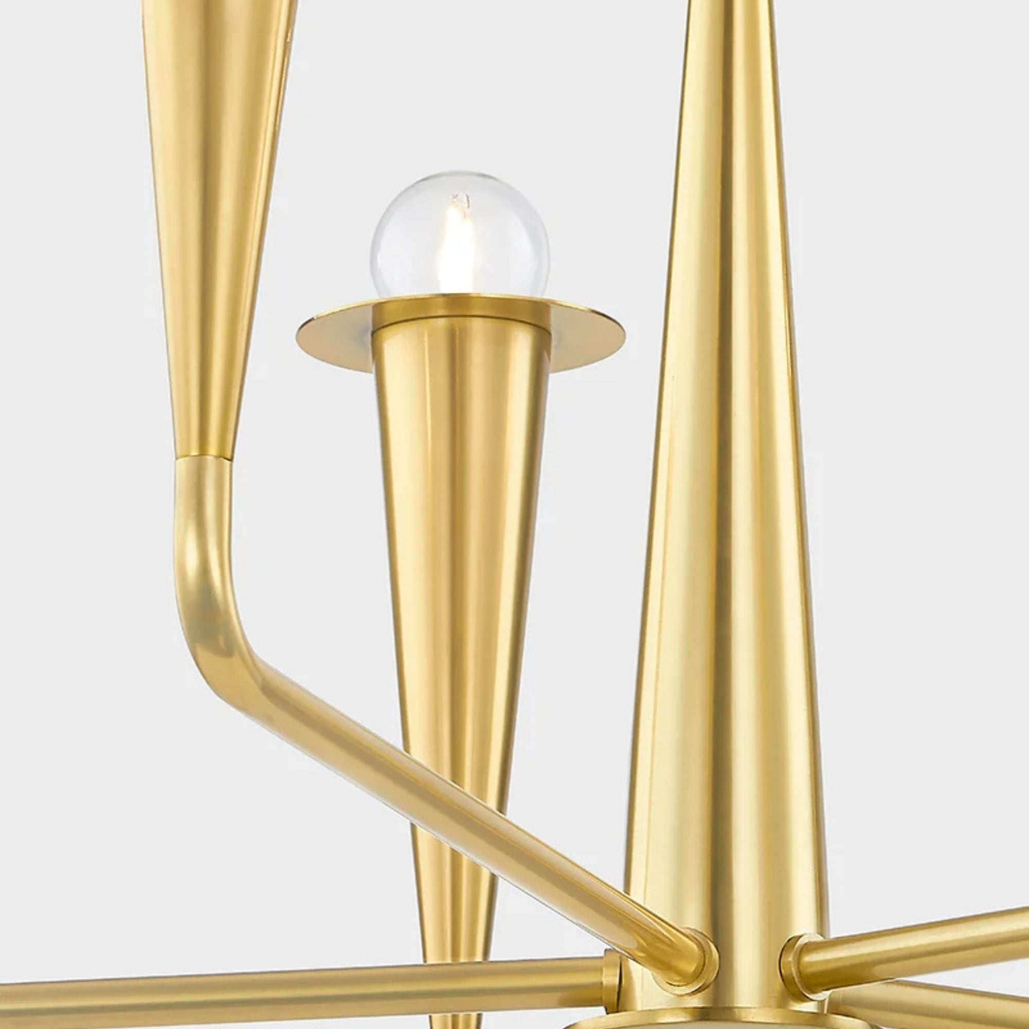 Danna 30" 5-Light Chandelier, Aged Brass Finish