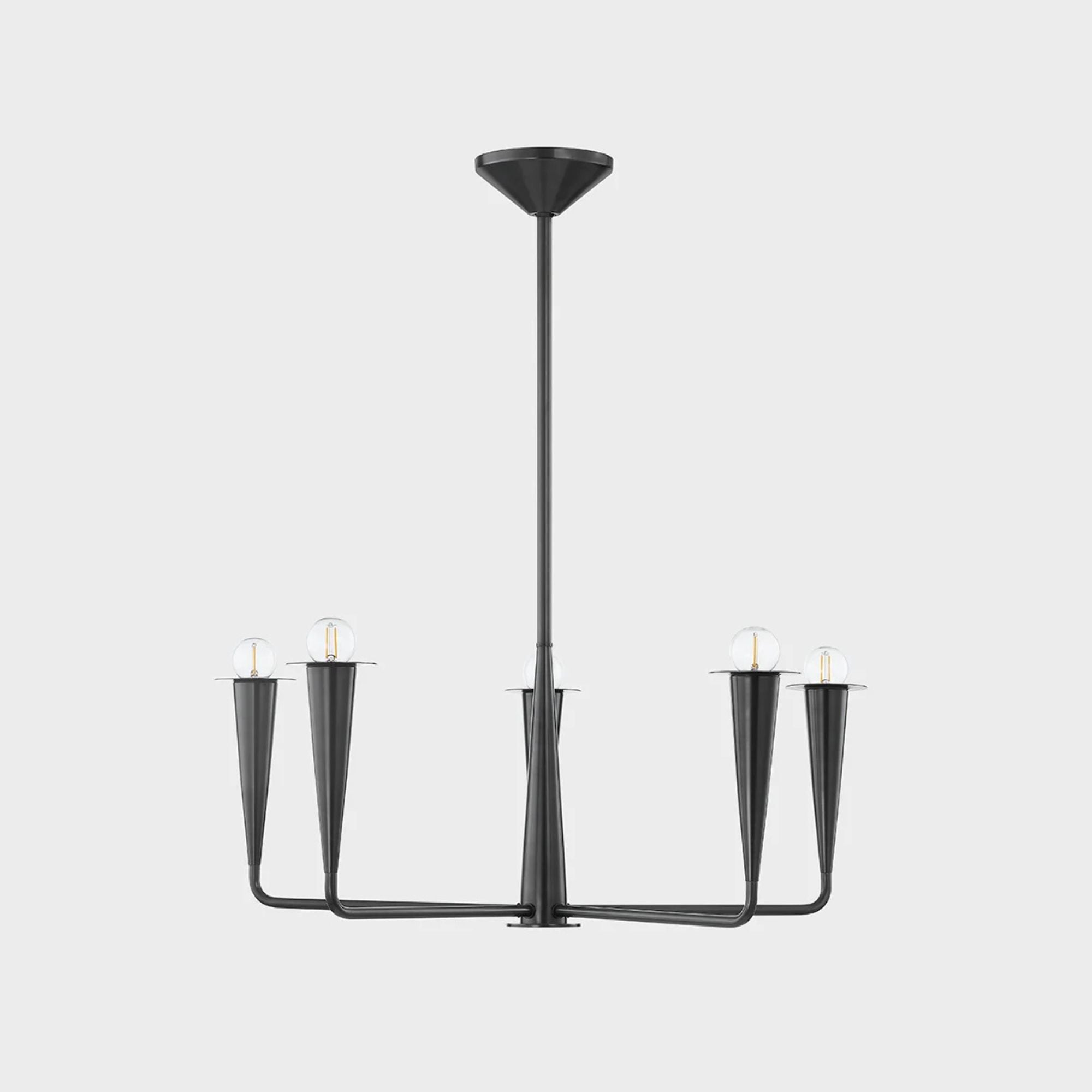 Danna 30" 5-Light Chandelier, Old Bronze Finish