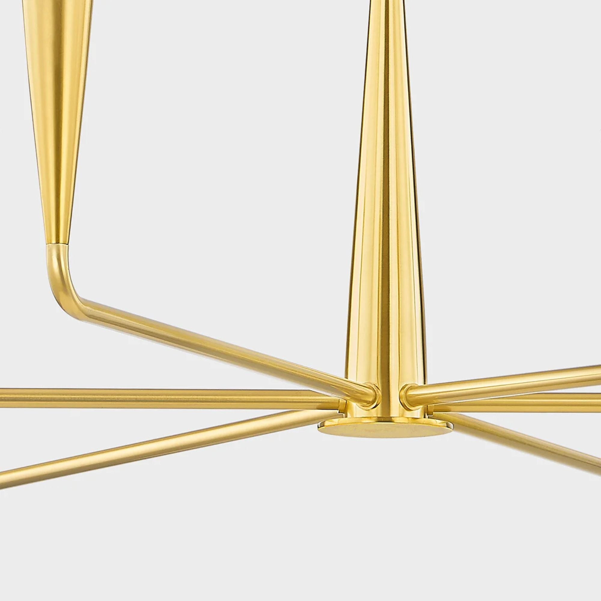 Danna 40" 6-Light Chandelier, Aged Brass Finish