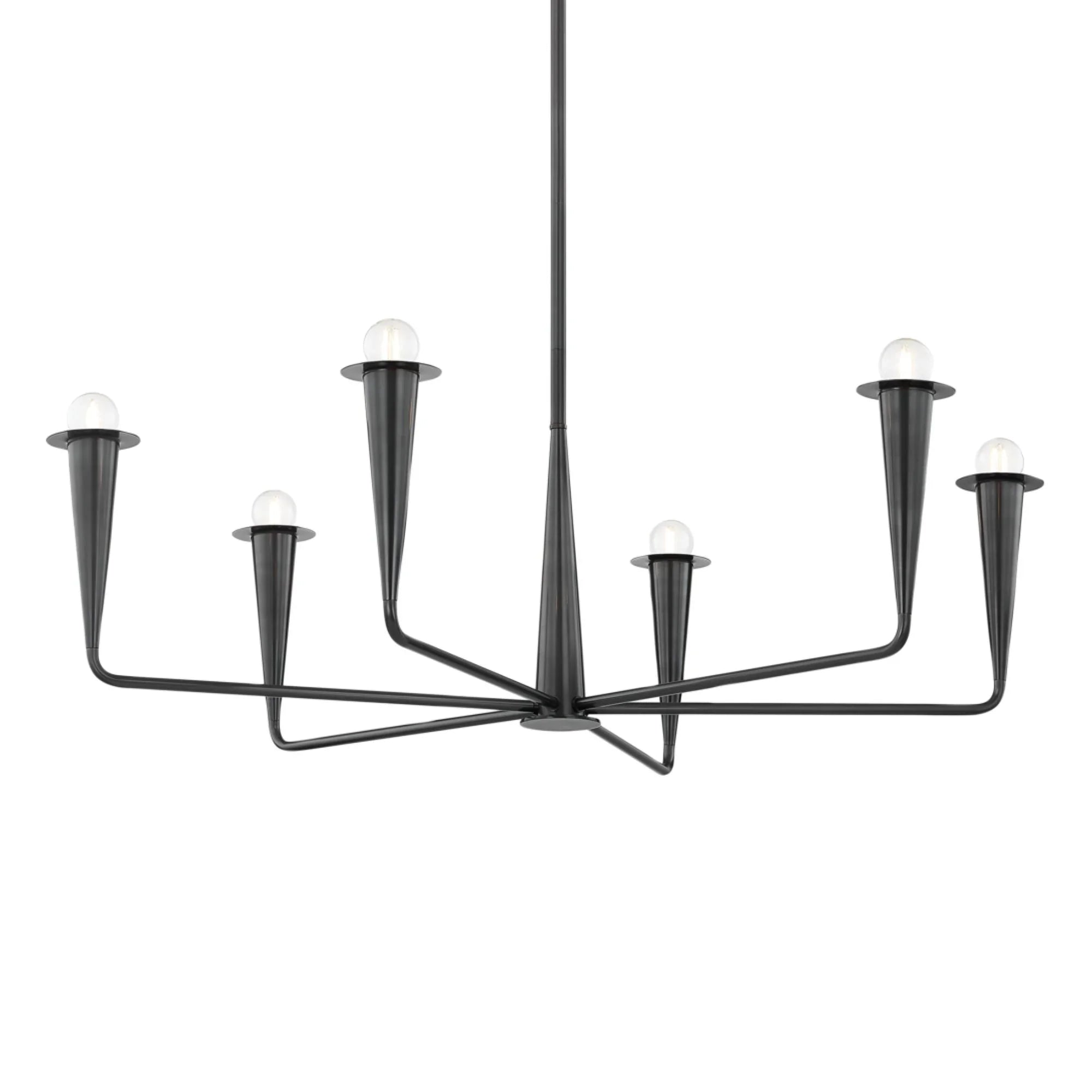 Danna 40" 6-Light Chandelier, Old Bronze Finish