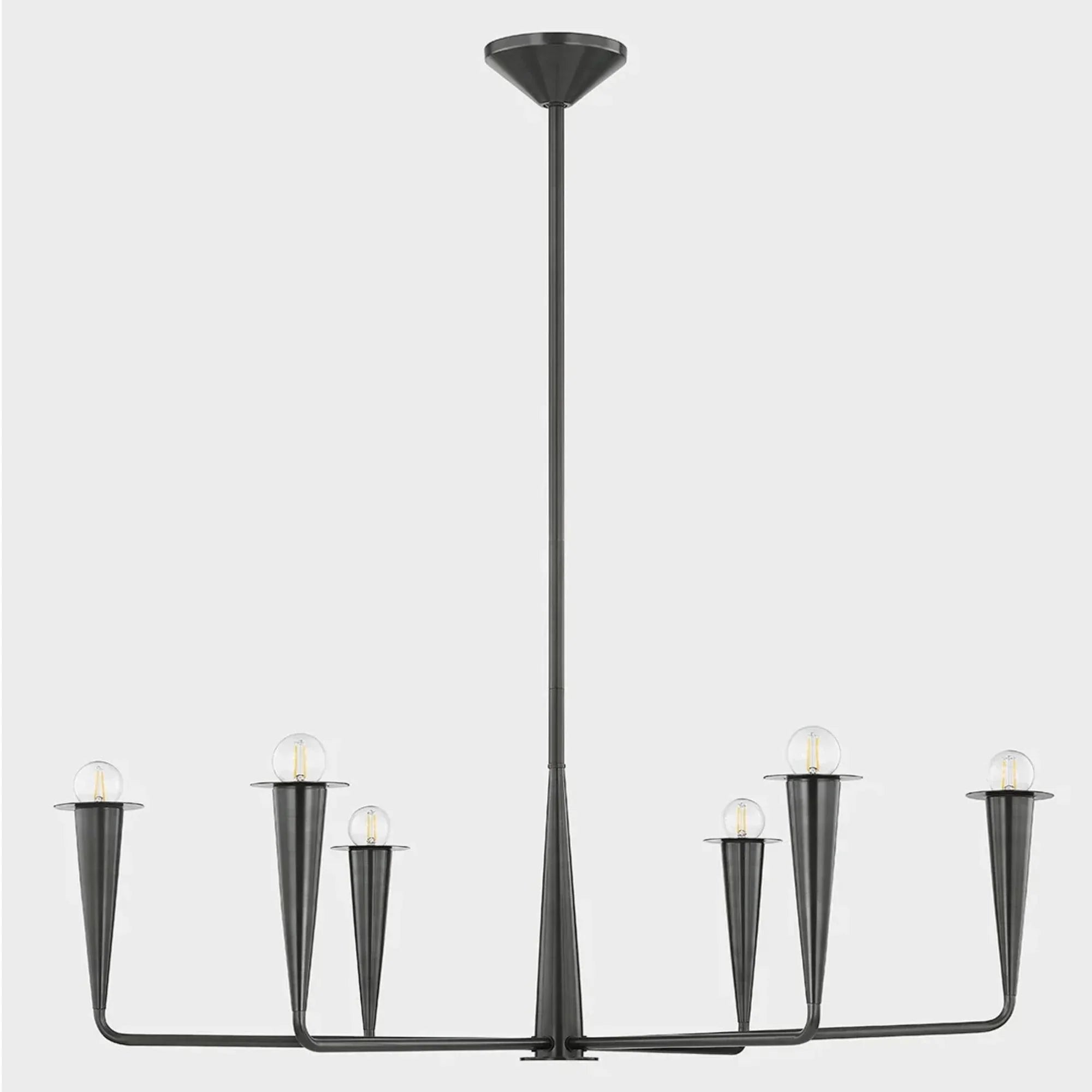 Danna 40" 6-Light Chandelier, Old Bronze Finish