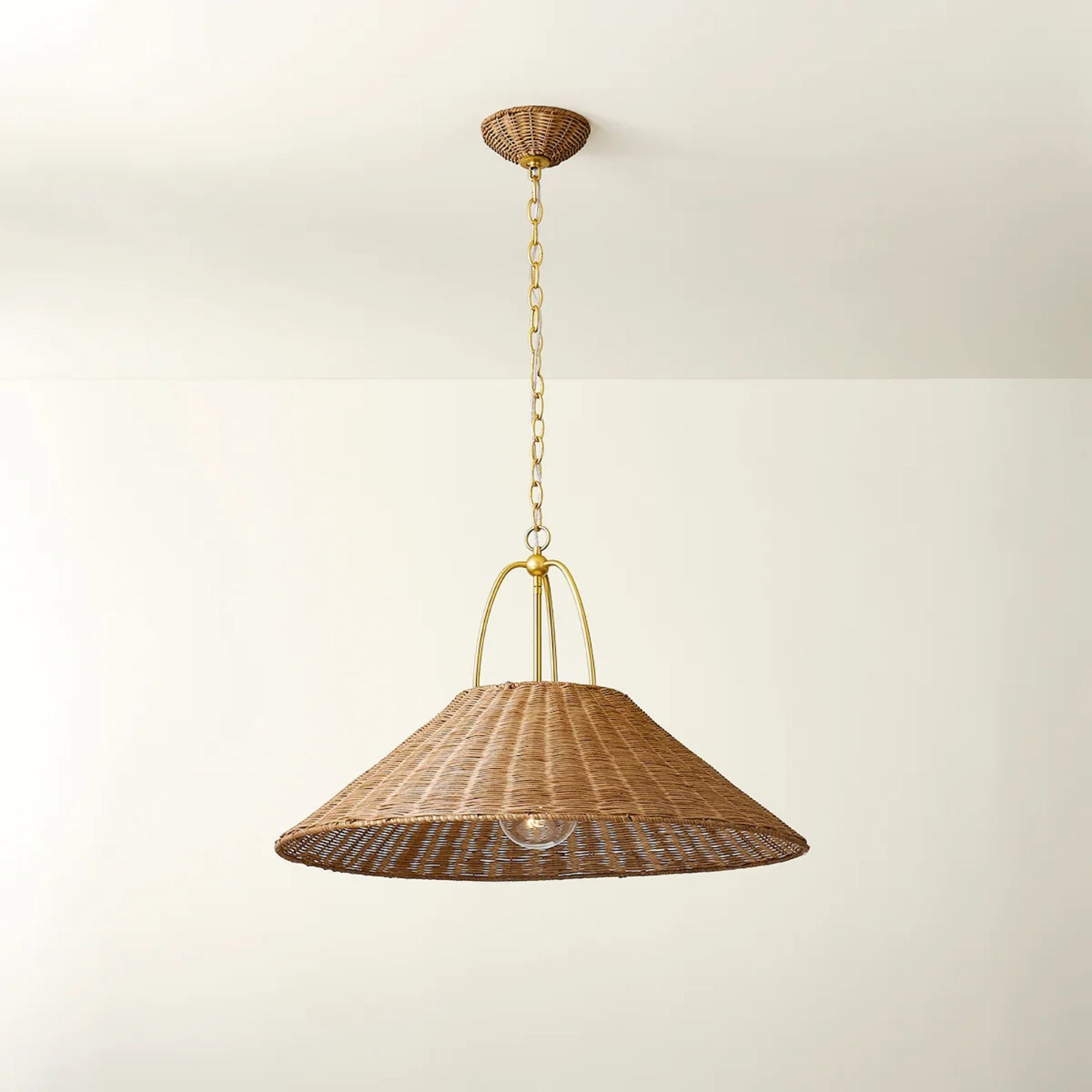 Davida 30" Pendant, Aged Brass Finish