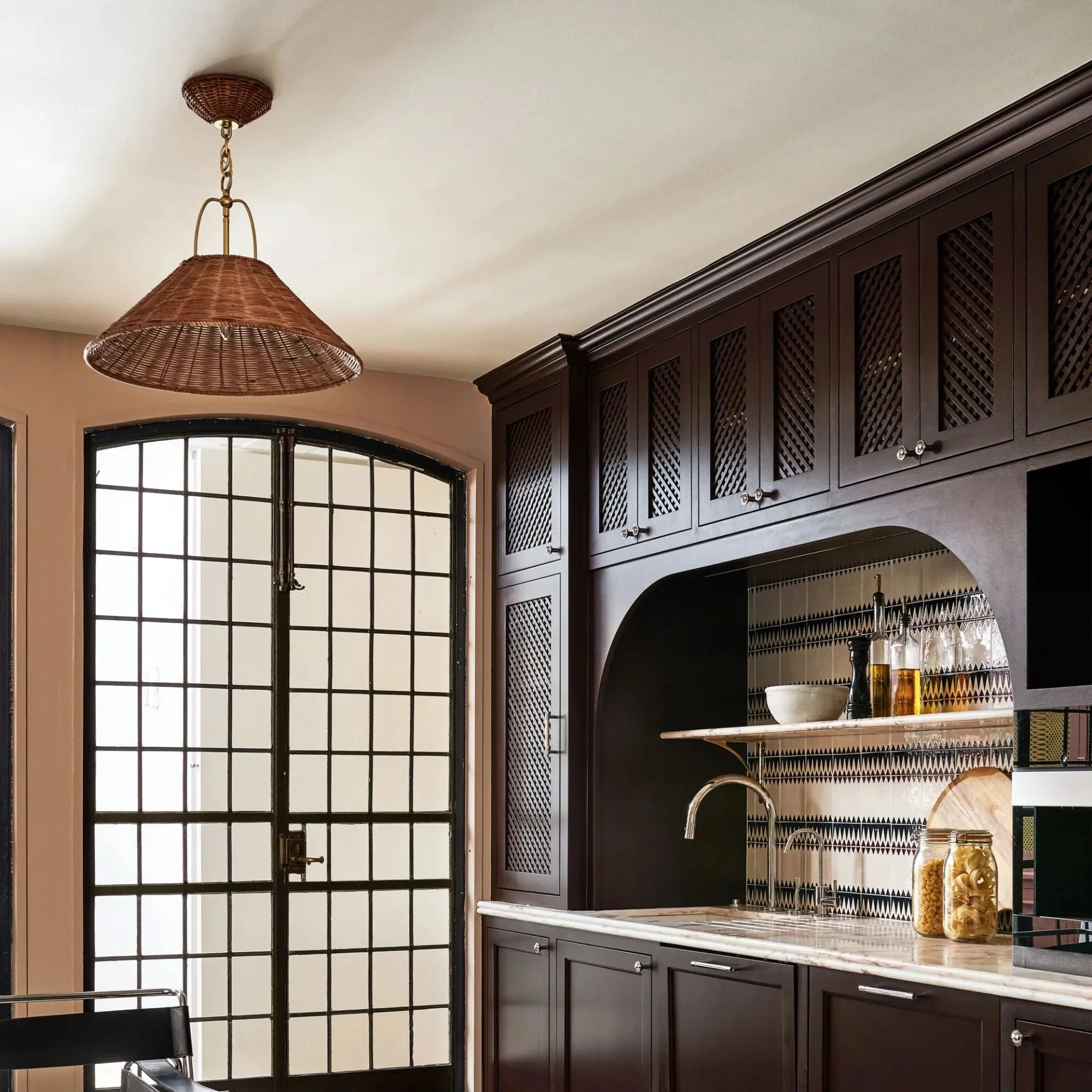 Davida 30" Pendant, Aged Brass Finish