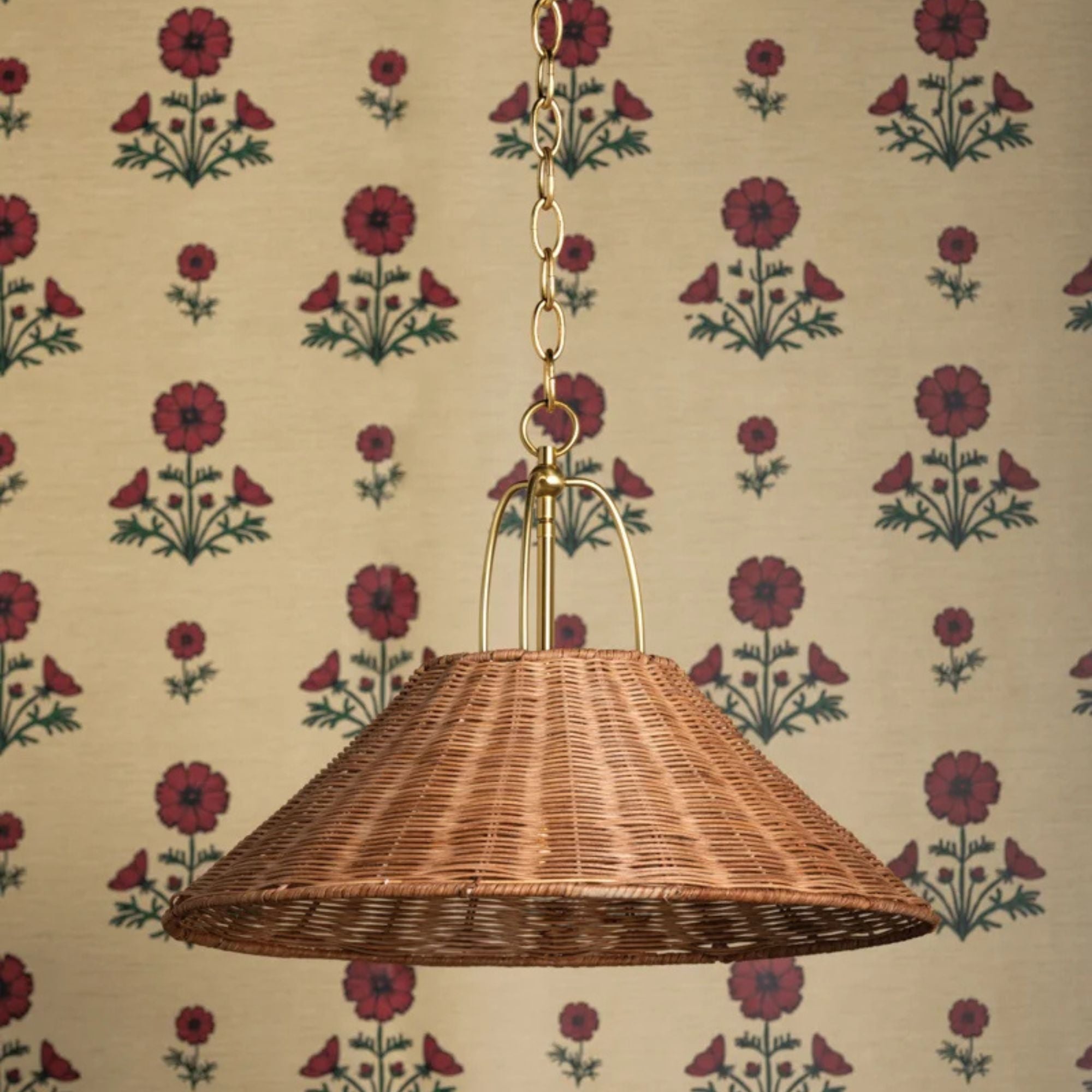 Davida 20" Pendant, Aged Brass Finish