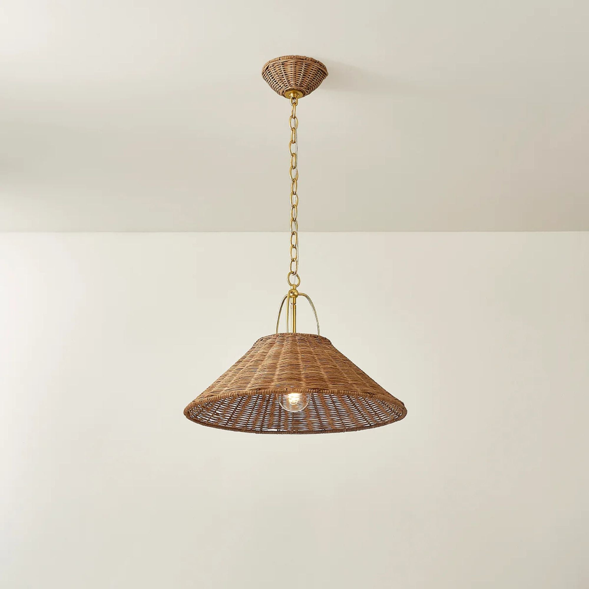 Davida 20" Pendant, Aged Brass Finish
