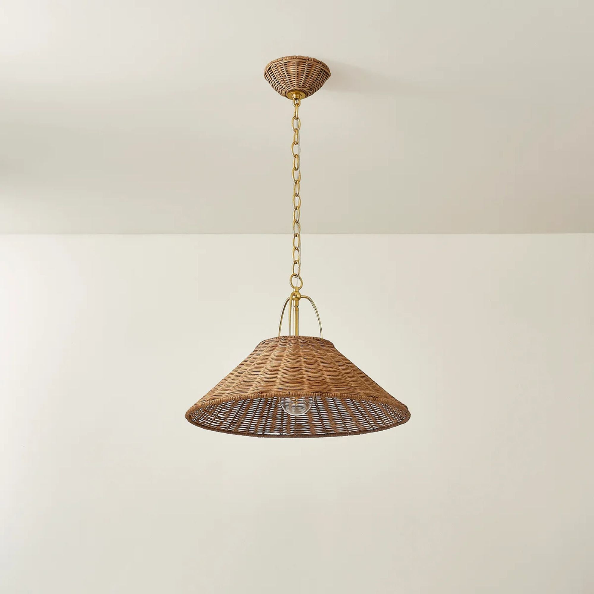 Davida 20" Pendant, Aged Brass Finish