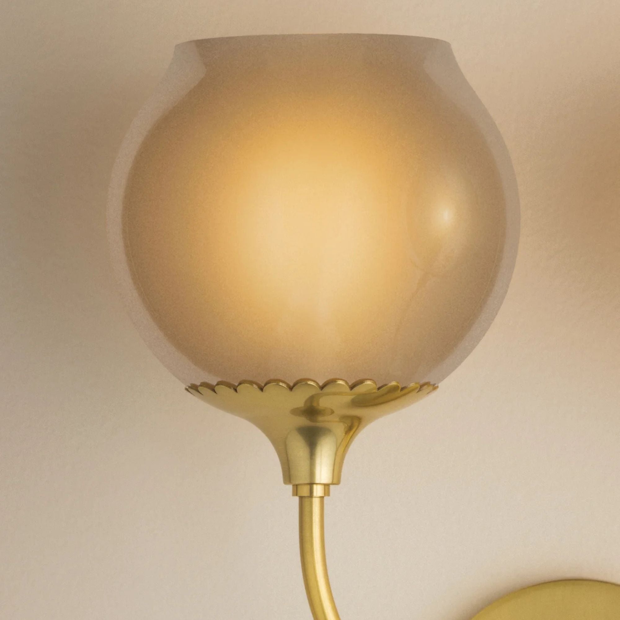 Mitzi Daya 12.5 in. 2-Light Wall Sconce, Aged Brass with Etched Champagne Glass