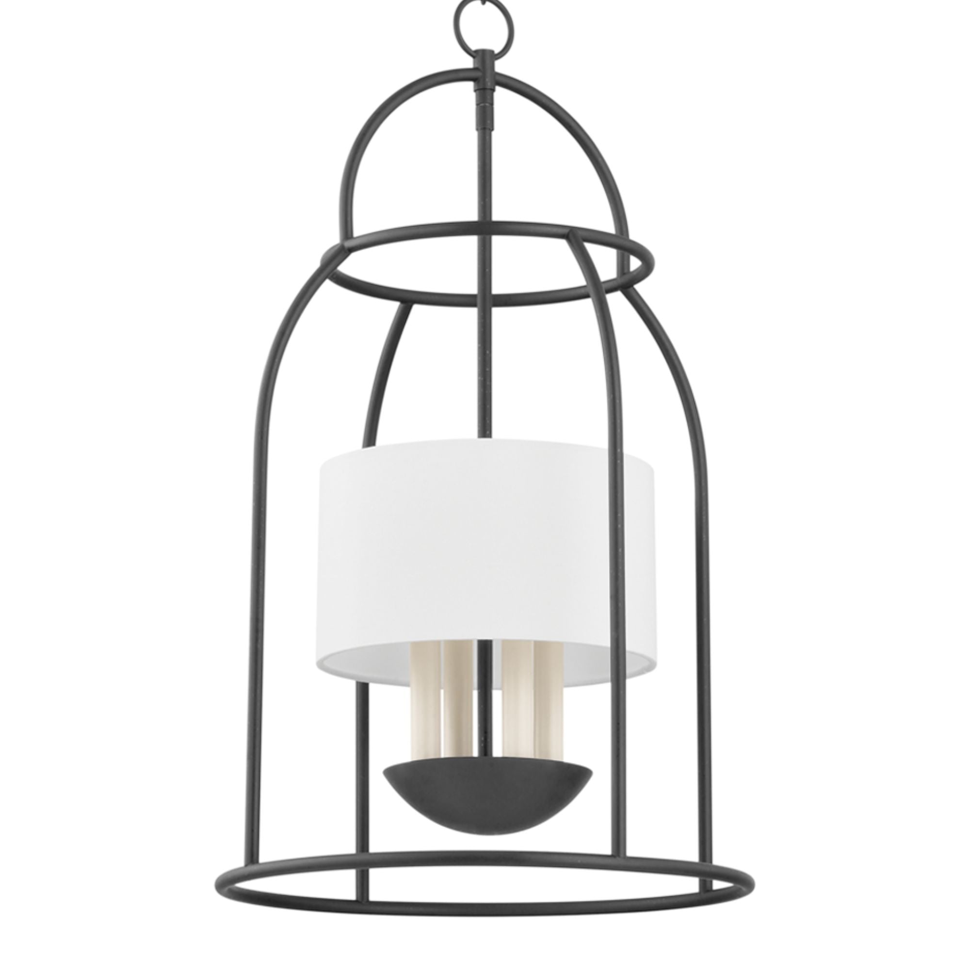 Delia 30" 4-Light Hangining Lantern, Aged Iron Finish