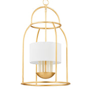 Delia 30" 4-Light Hanging Lantern, Vintage Gold Leaf Finish