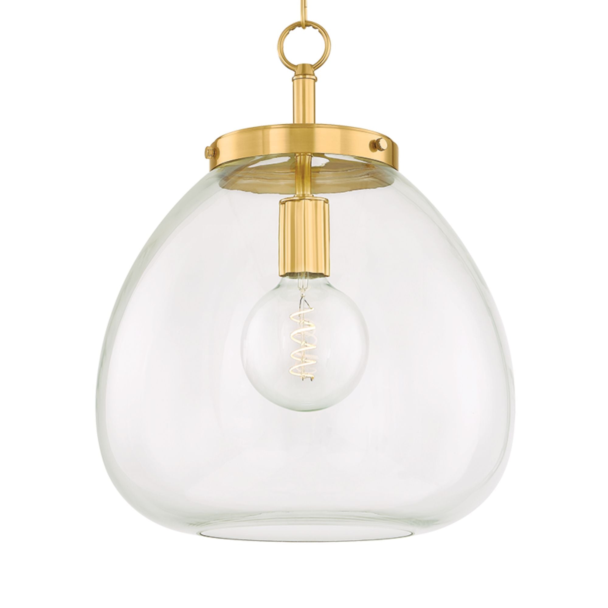 Della 20" Pendant, Aged Brass Finish