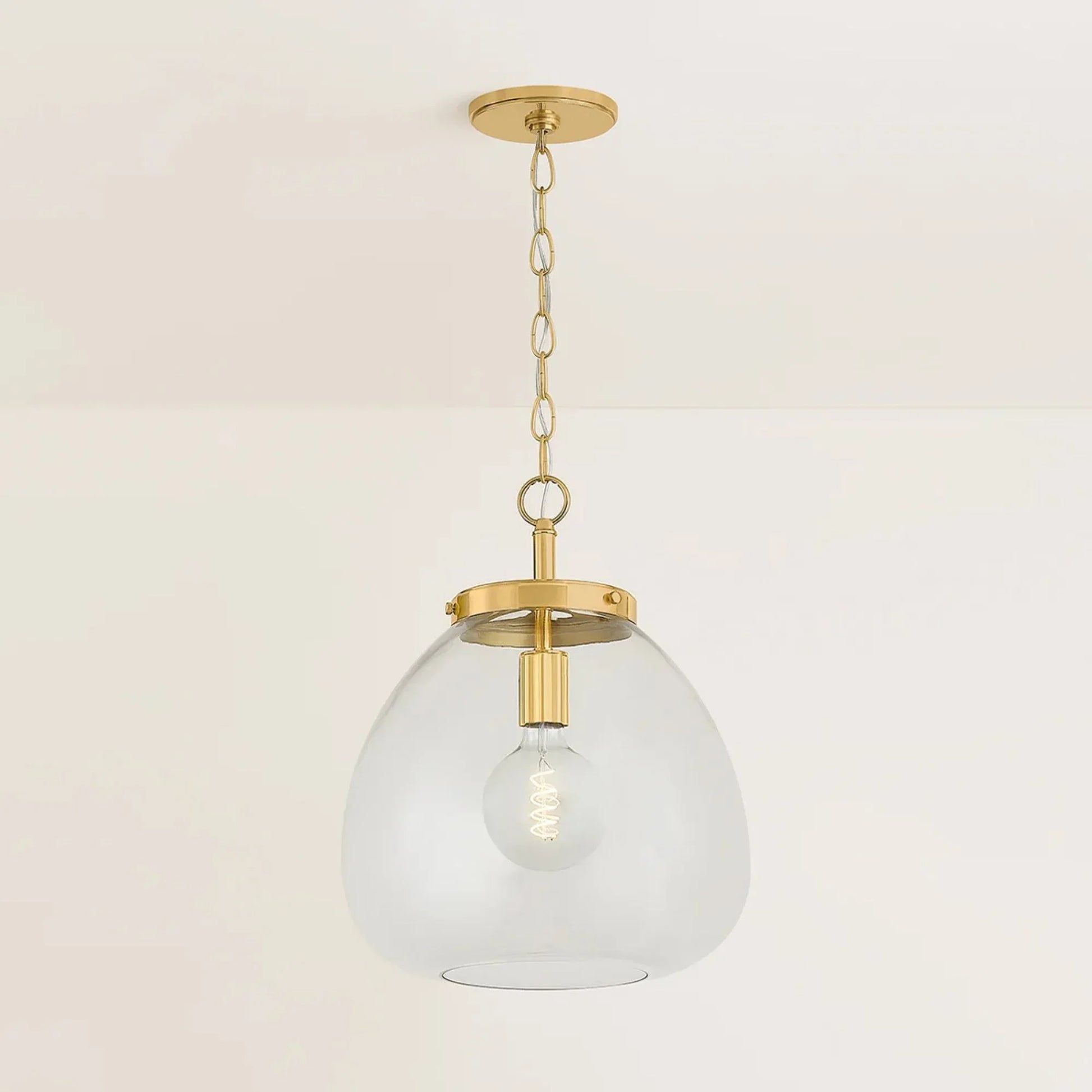 Mitzi - Della 20" Pendant, Aged Brass Finish | Bees Lighting