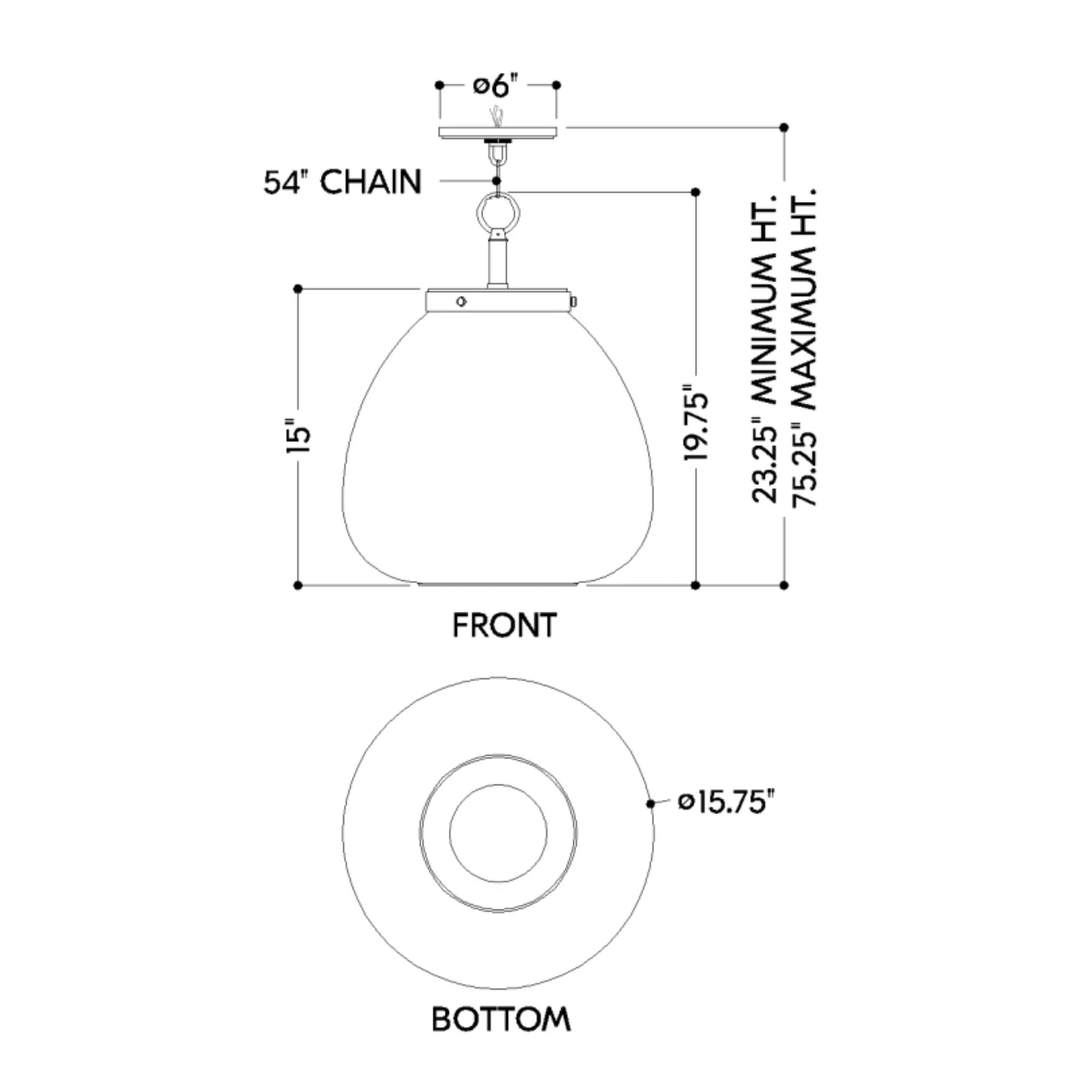 Mitzi - Della 20" Pendant, Aged Brass Finish | Bees Lighting