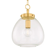 Della 16" Pendant, Aged Brass Finish