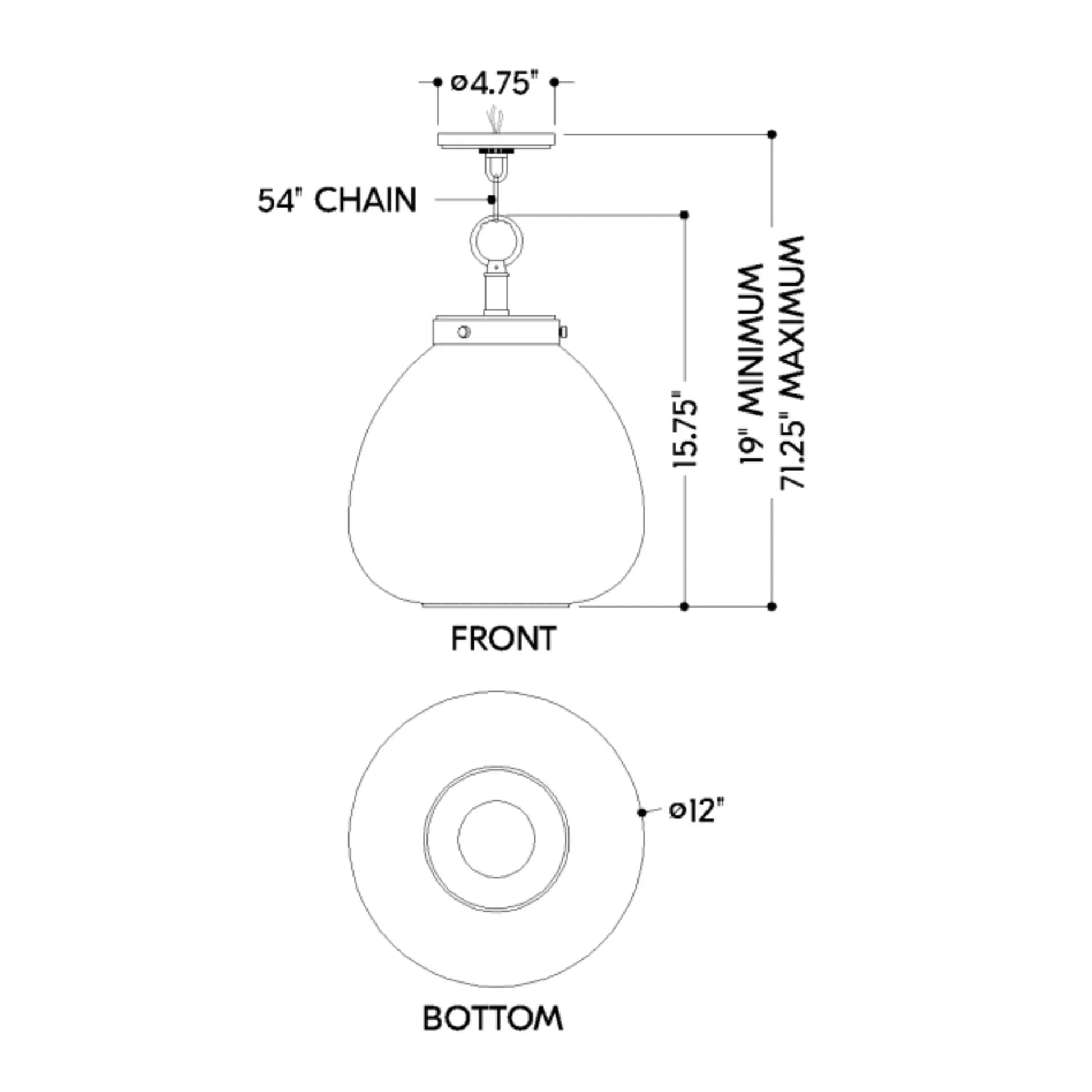 Mitzi - Della 16" Pendant, True Bronze Finish | Bees Lighting