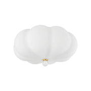 Demille 16" 3-Light Flush Mount, Aged Brass Finish