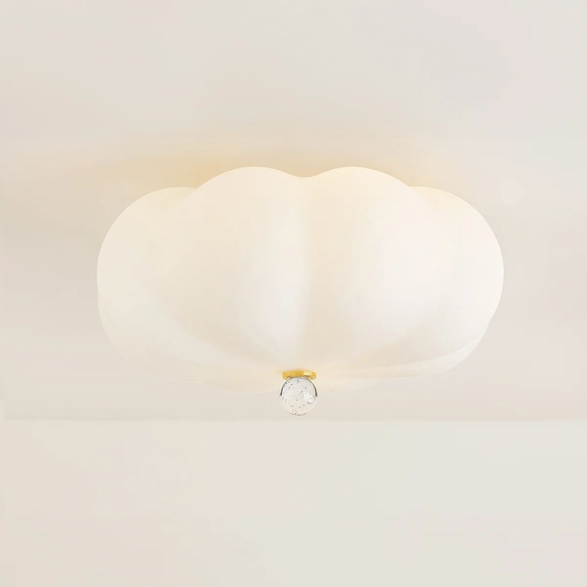 Demille 16" 3-Light Flush Mount, Aged Brass Finish