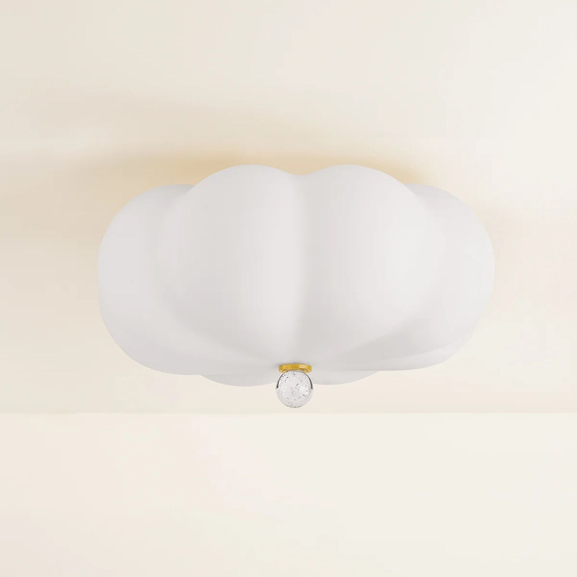 Demille 16" 3-Light Flush Mount, Aged Brass Finish