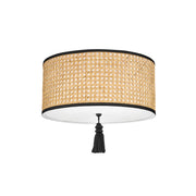 Dolores 15" 2-Light Flush Mount, Soft Black Finish