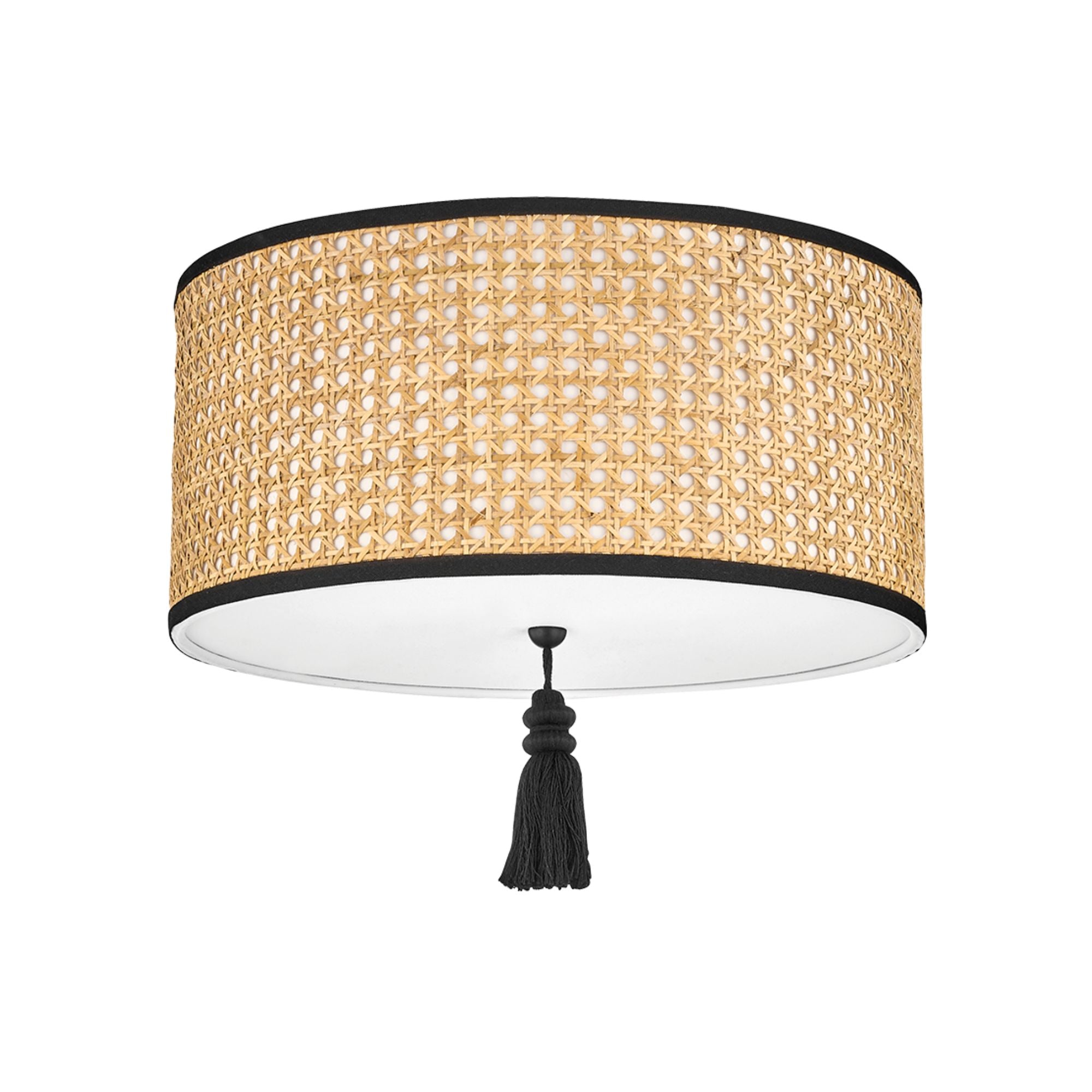 Dolores 15" 2-Light Flush Mount, Soft Black Finish
