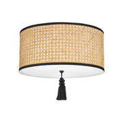 Dolores 15" 2-Light Flush Mount, Soft Black Finish